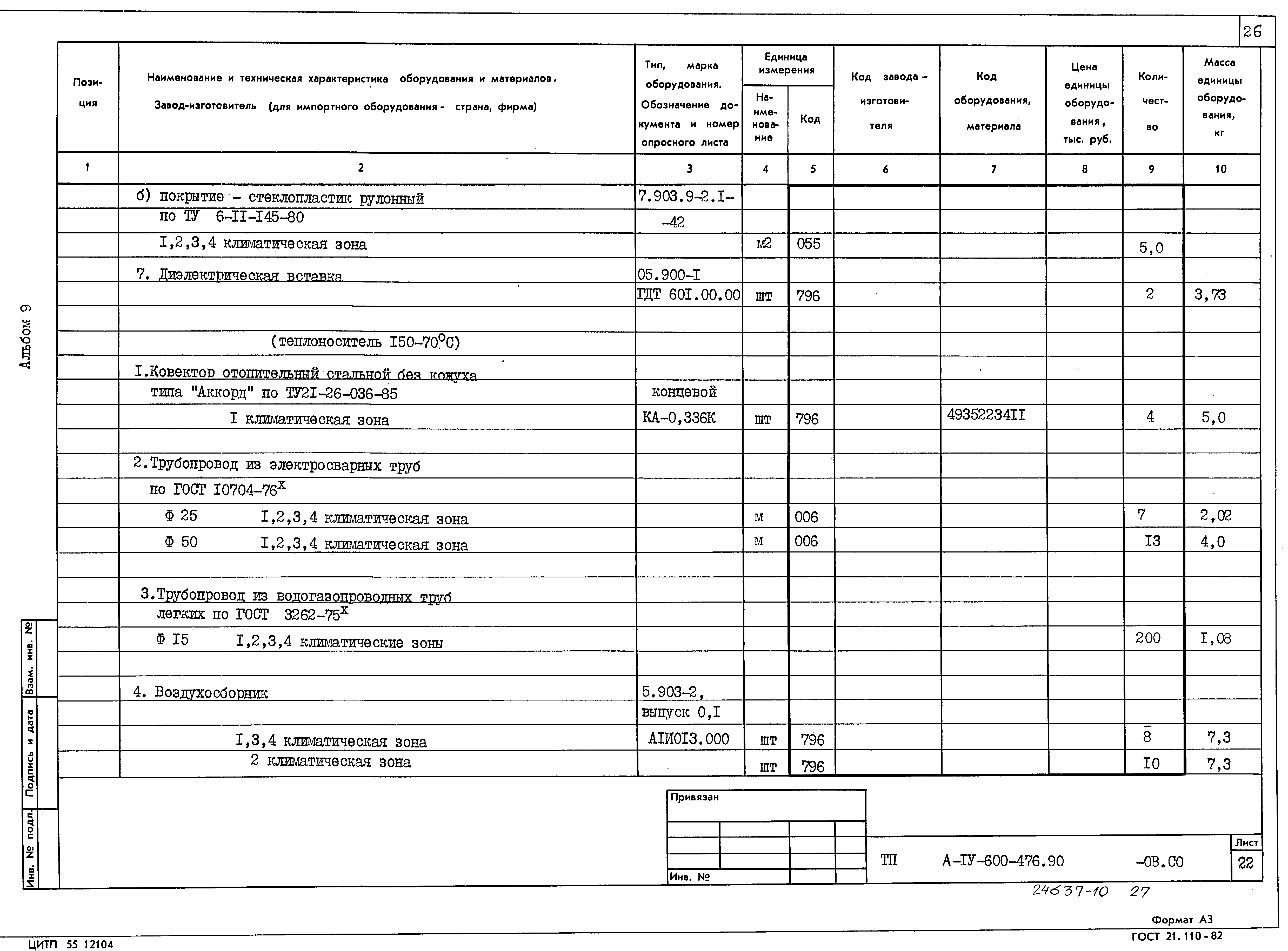 Типовой проект А-IV-600-476.90