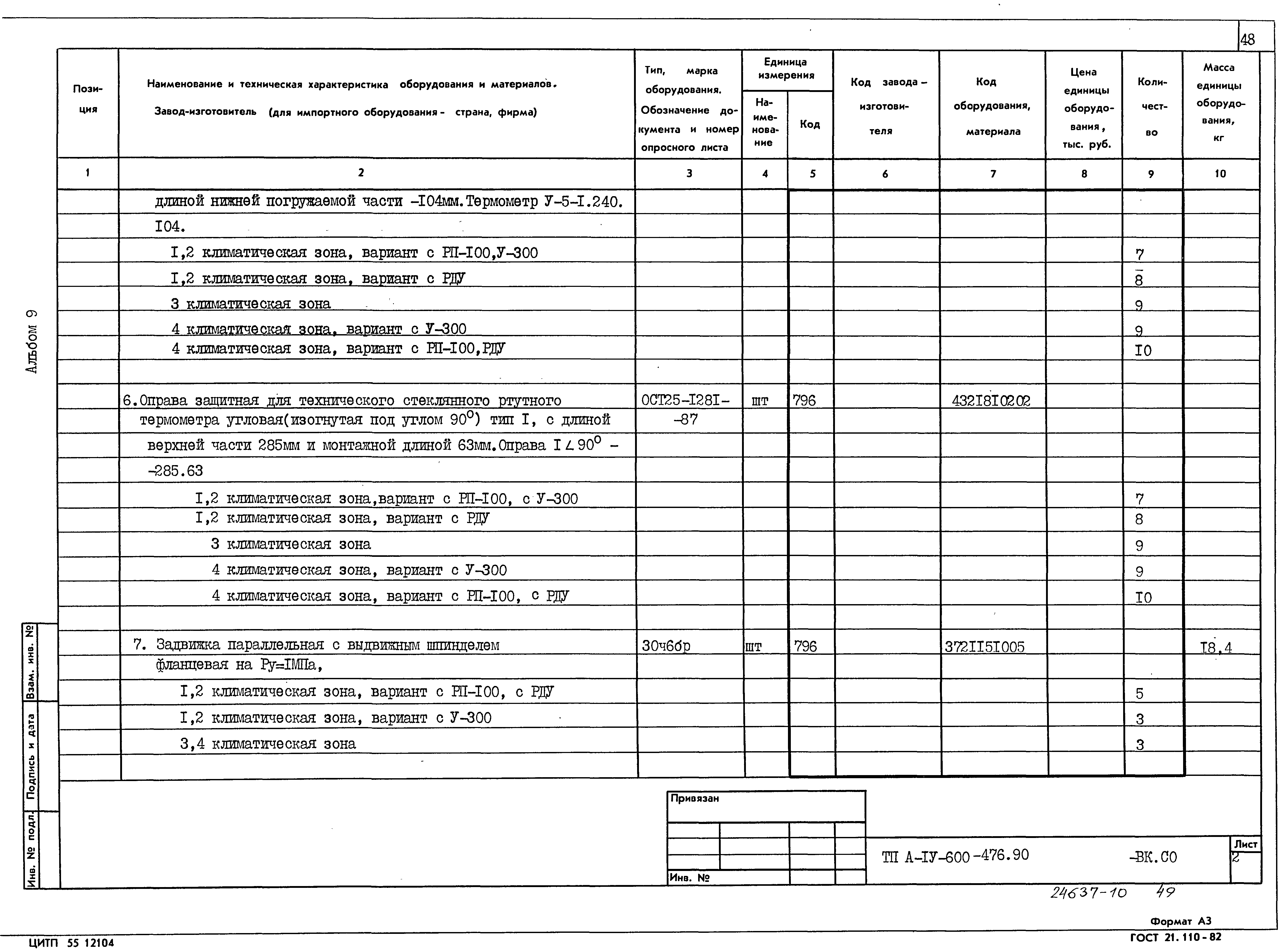Типовой проект А-IV-600-476.90