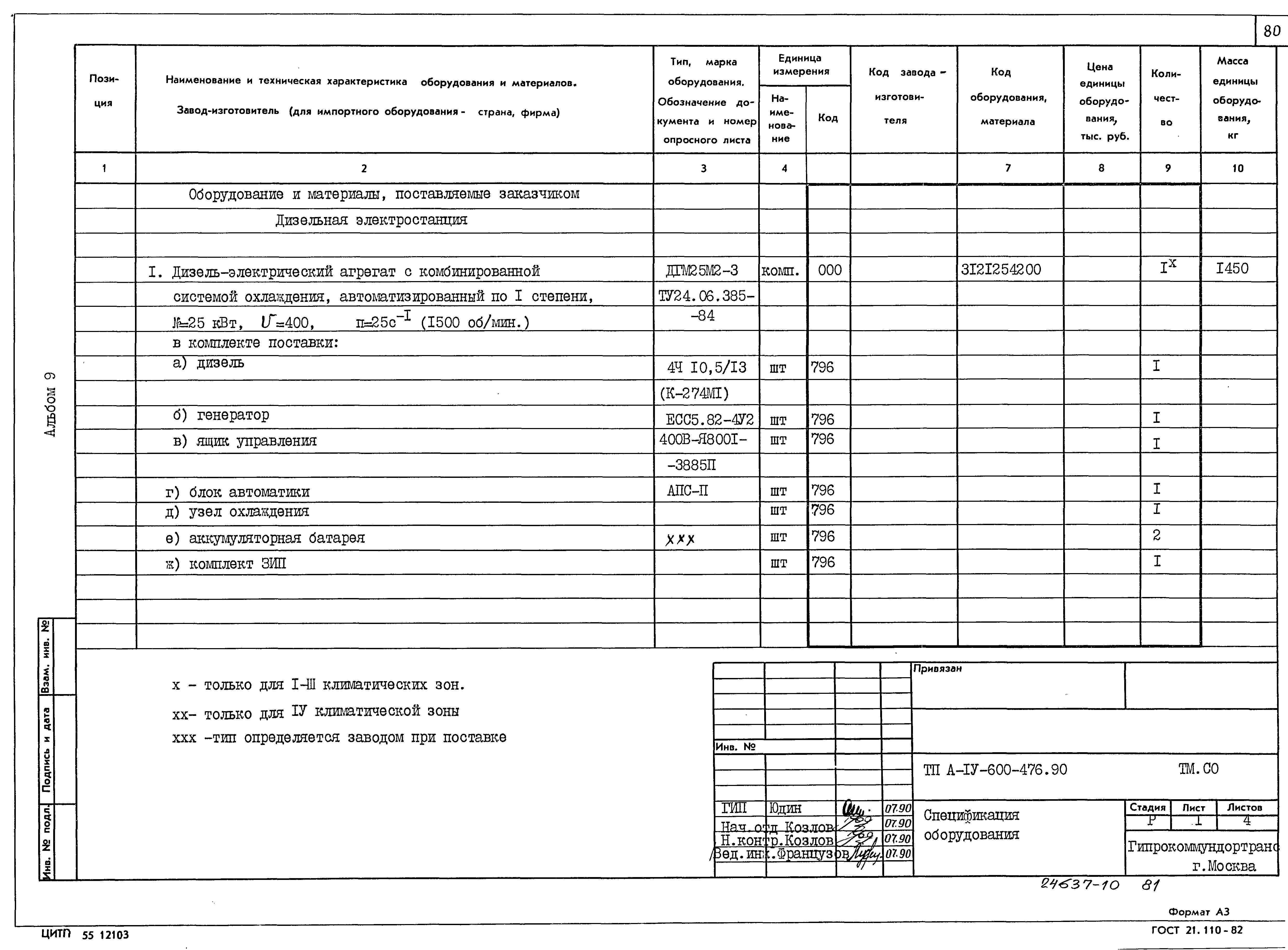 Типовой проект А-IV-600-476.90