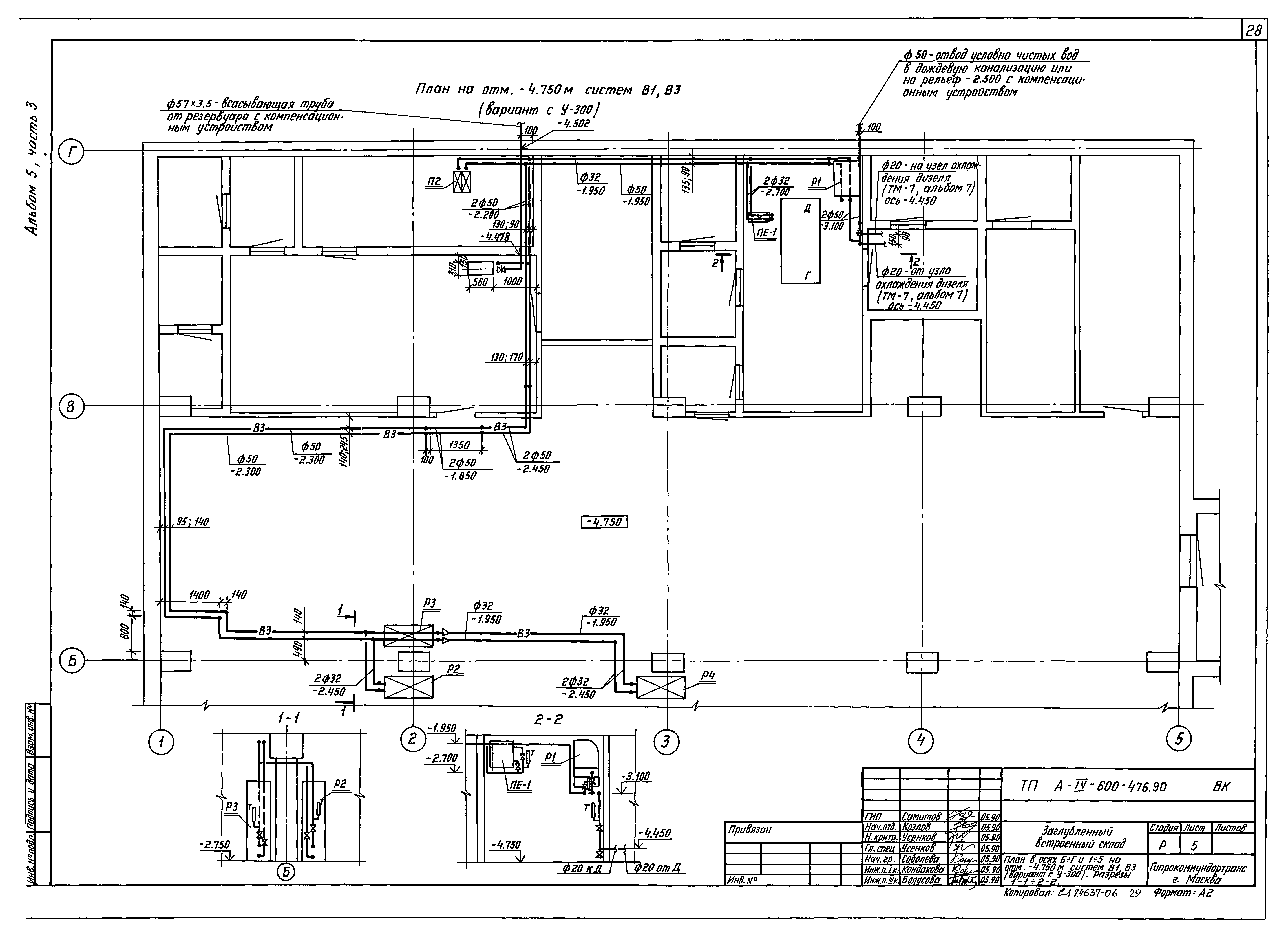 Типовой проект А-IV-600-476.90