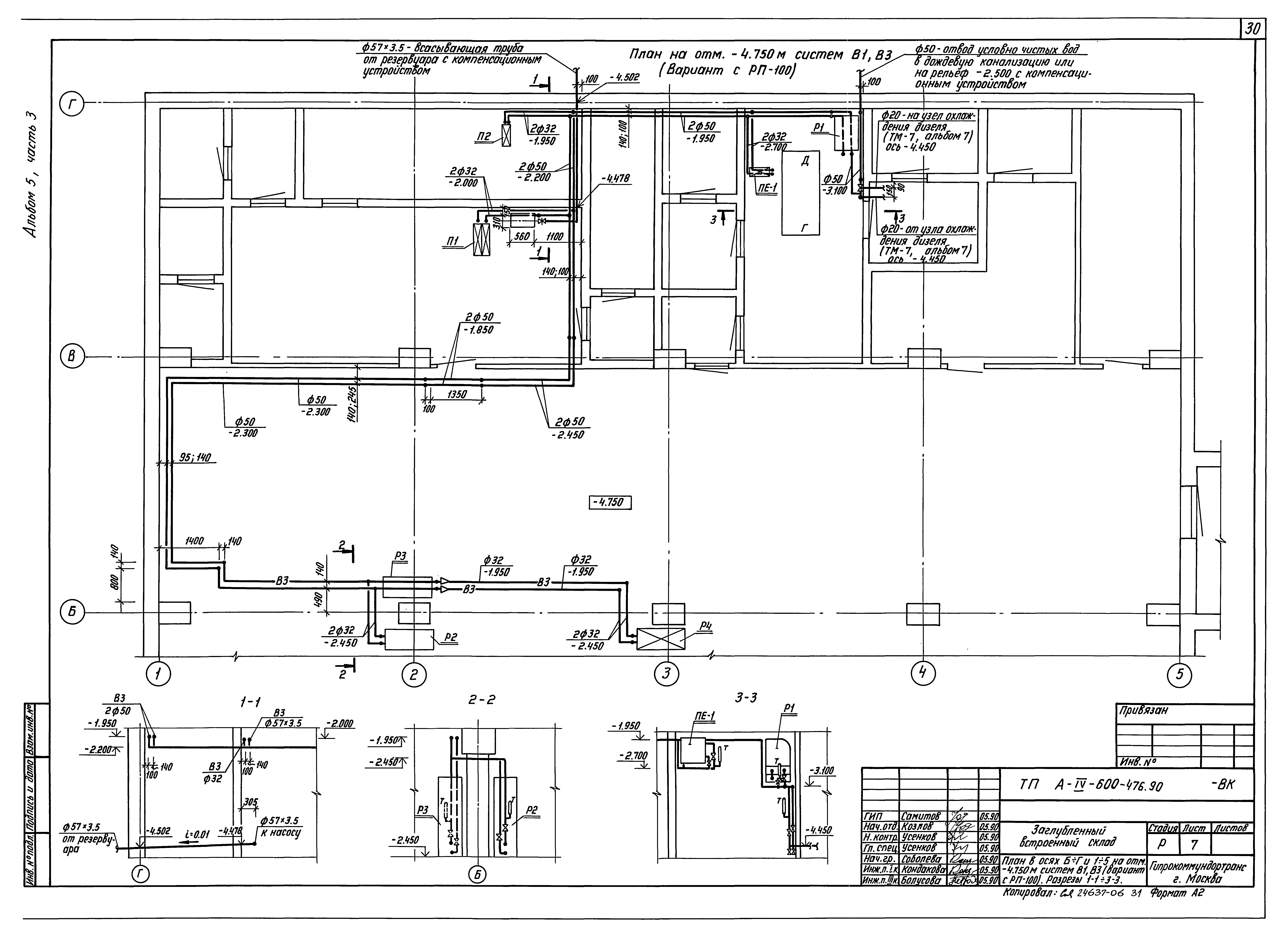 Типовой проект А-IV-600-476.90