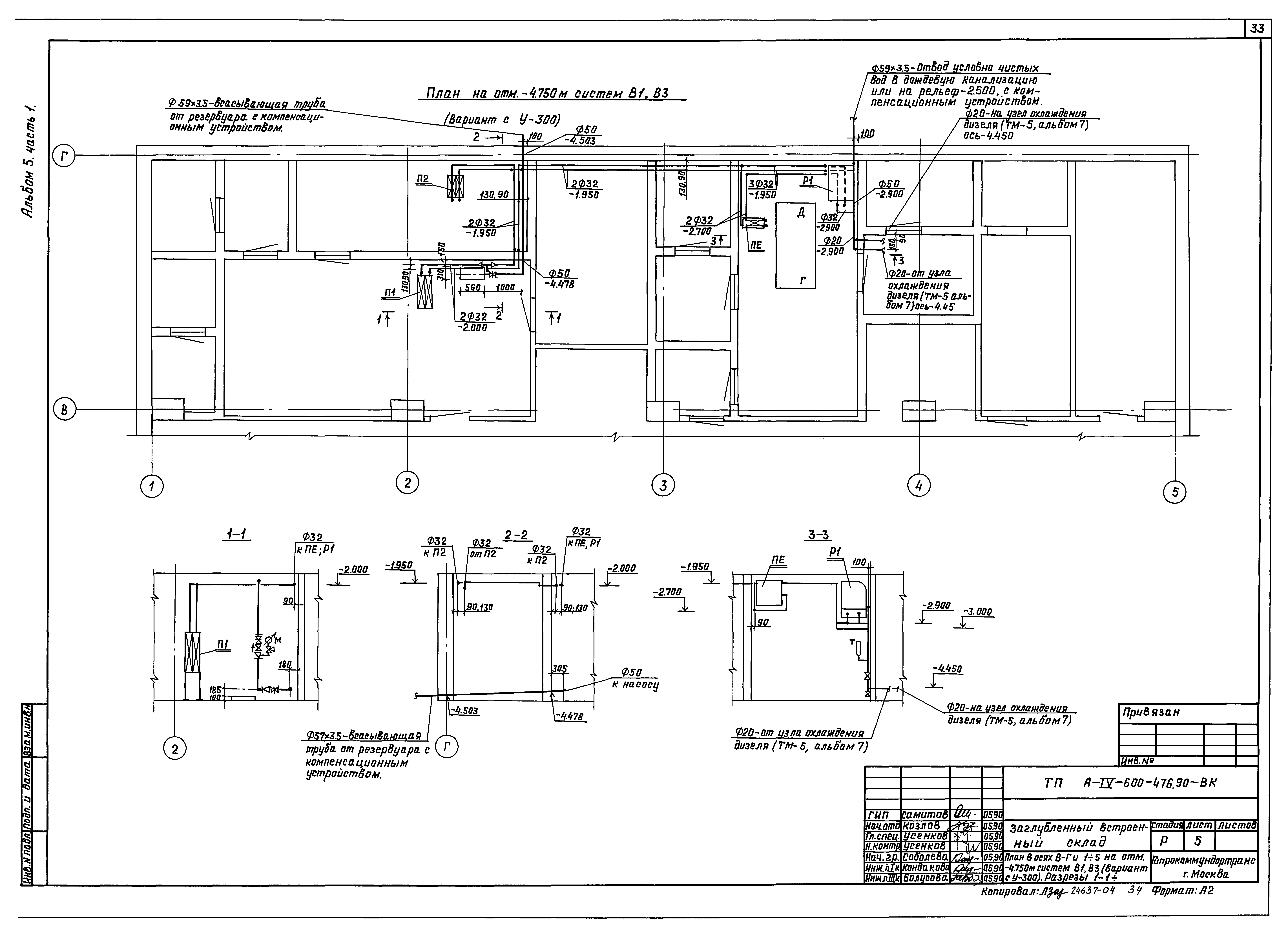 Типовой проект А-IV-600-476.90