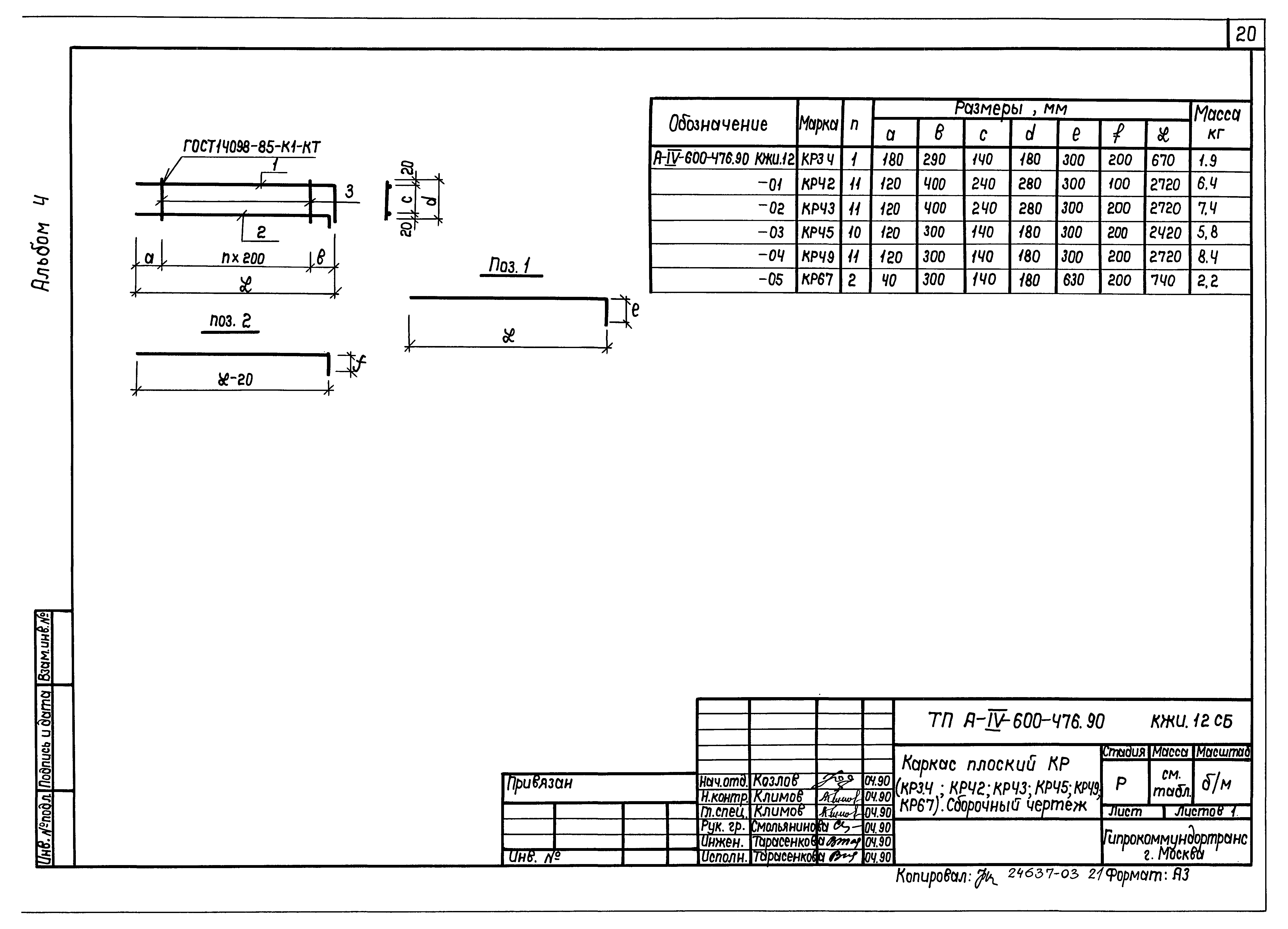 Типовой проект А-IV-600-476.90