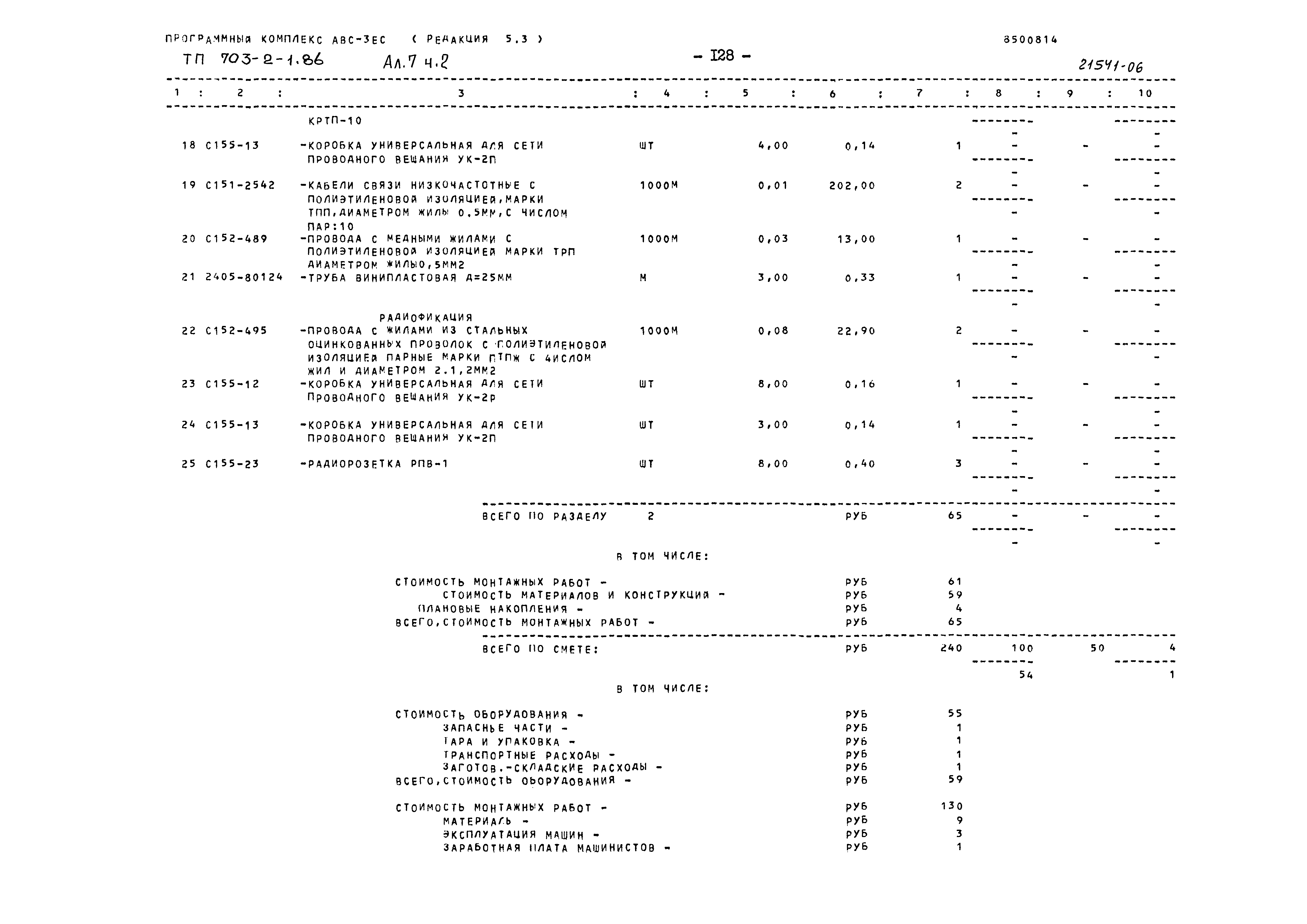 Типовой проект 703-2-1.86