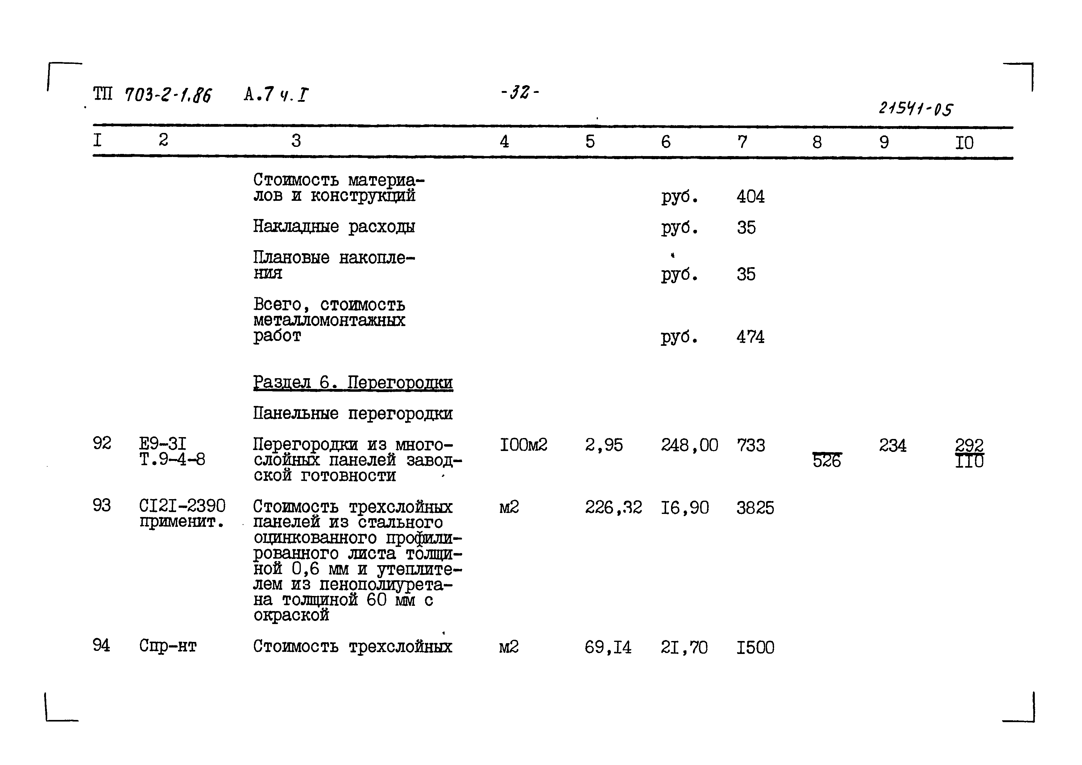 Типовой проект 703-2-1.86