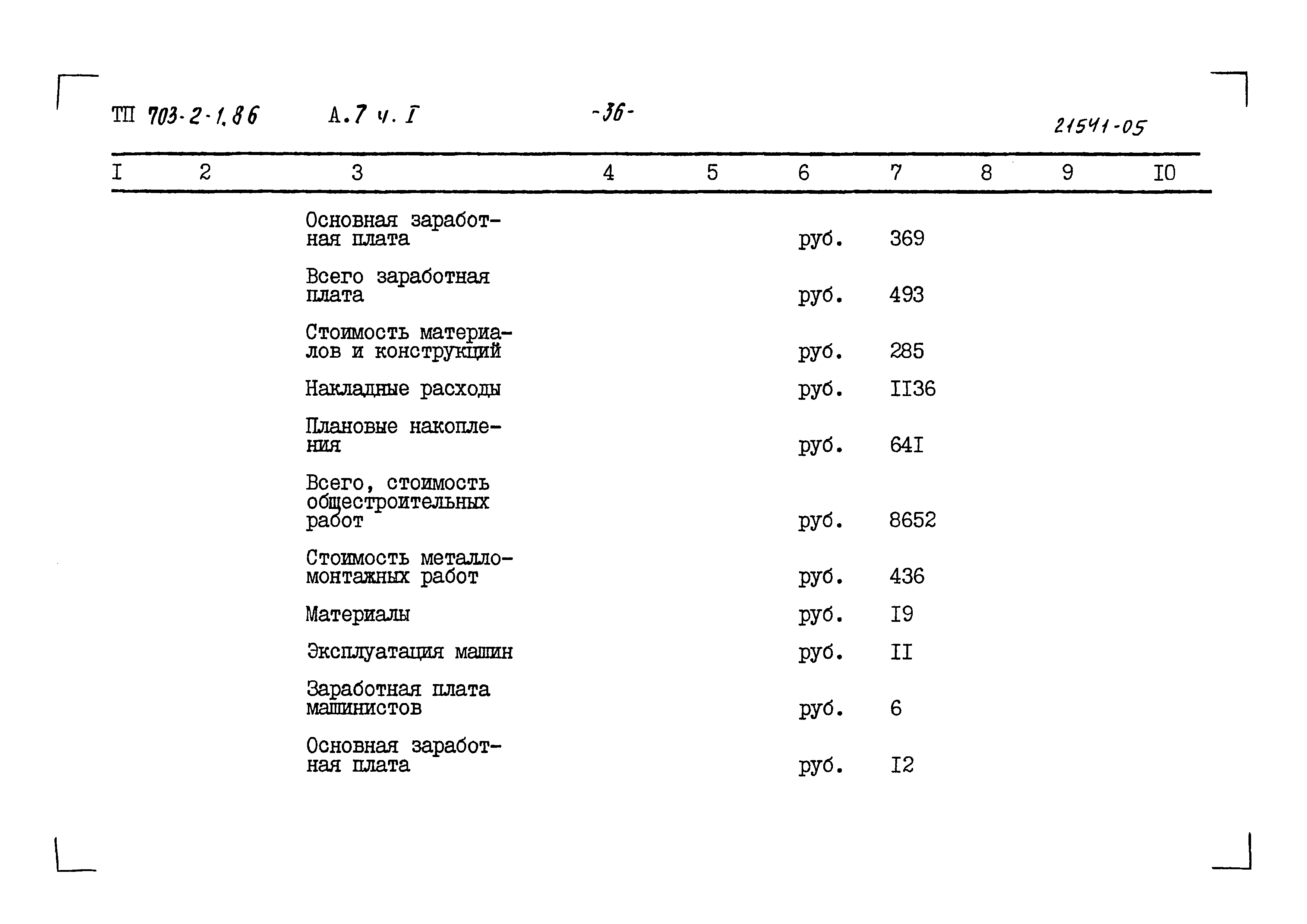 Типовой проект 703-2-1.86