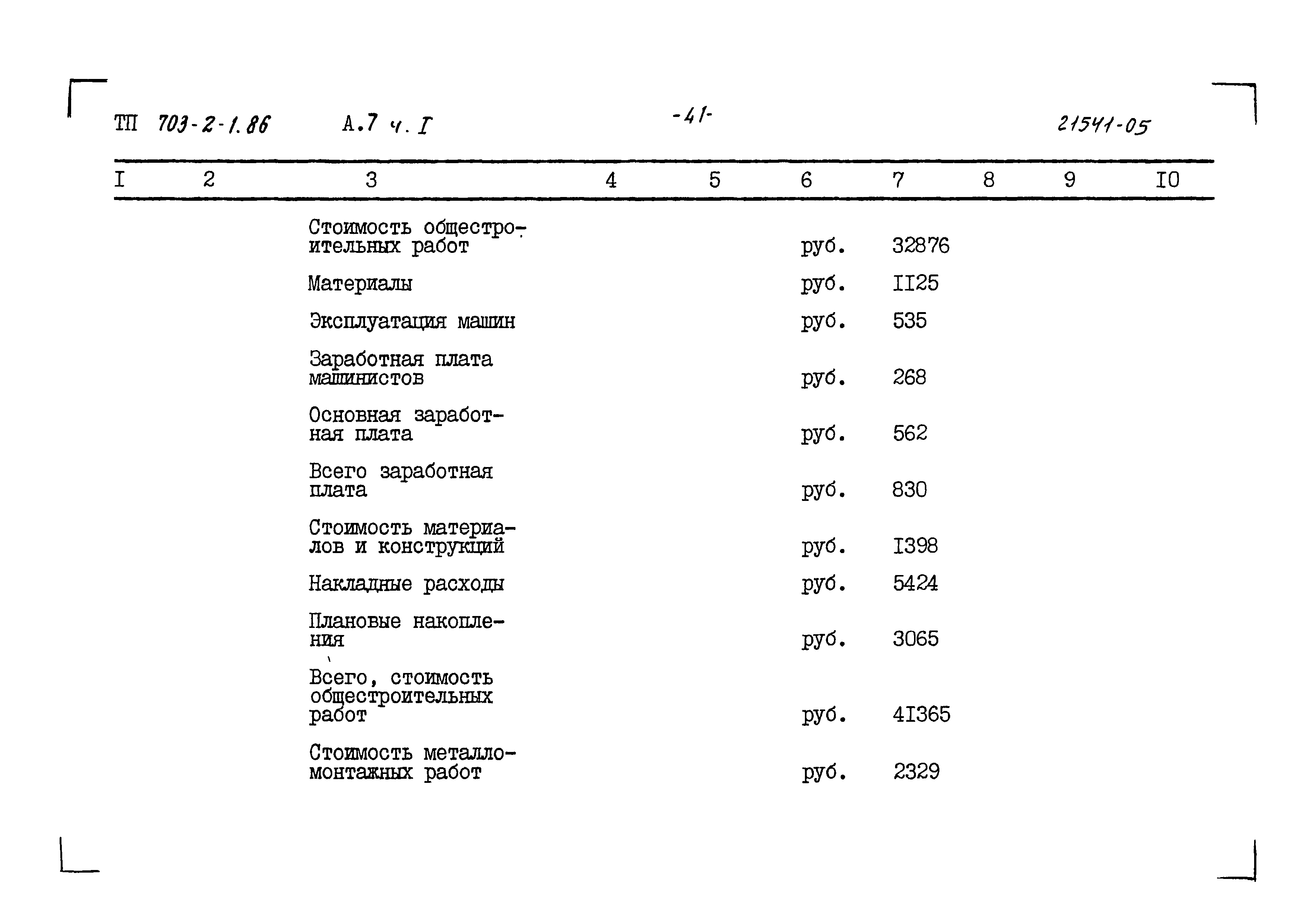 Типовой проект 703-2-1.86