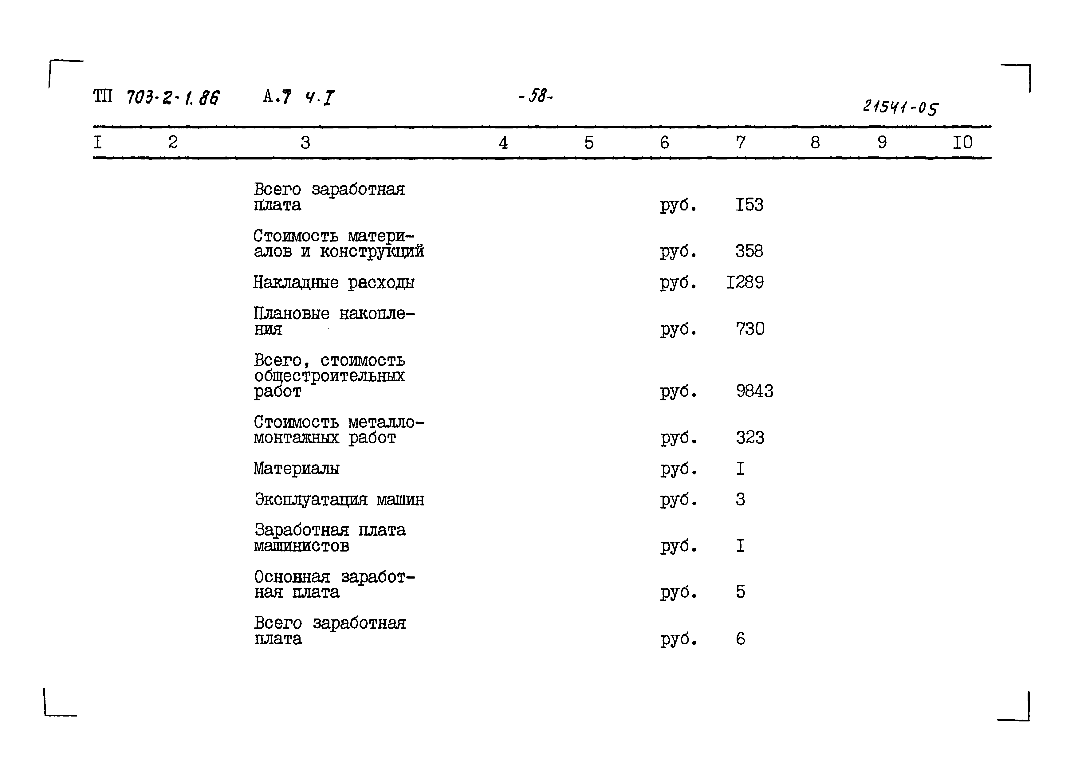 Типовой проект 703-2-1.86