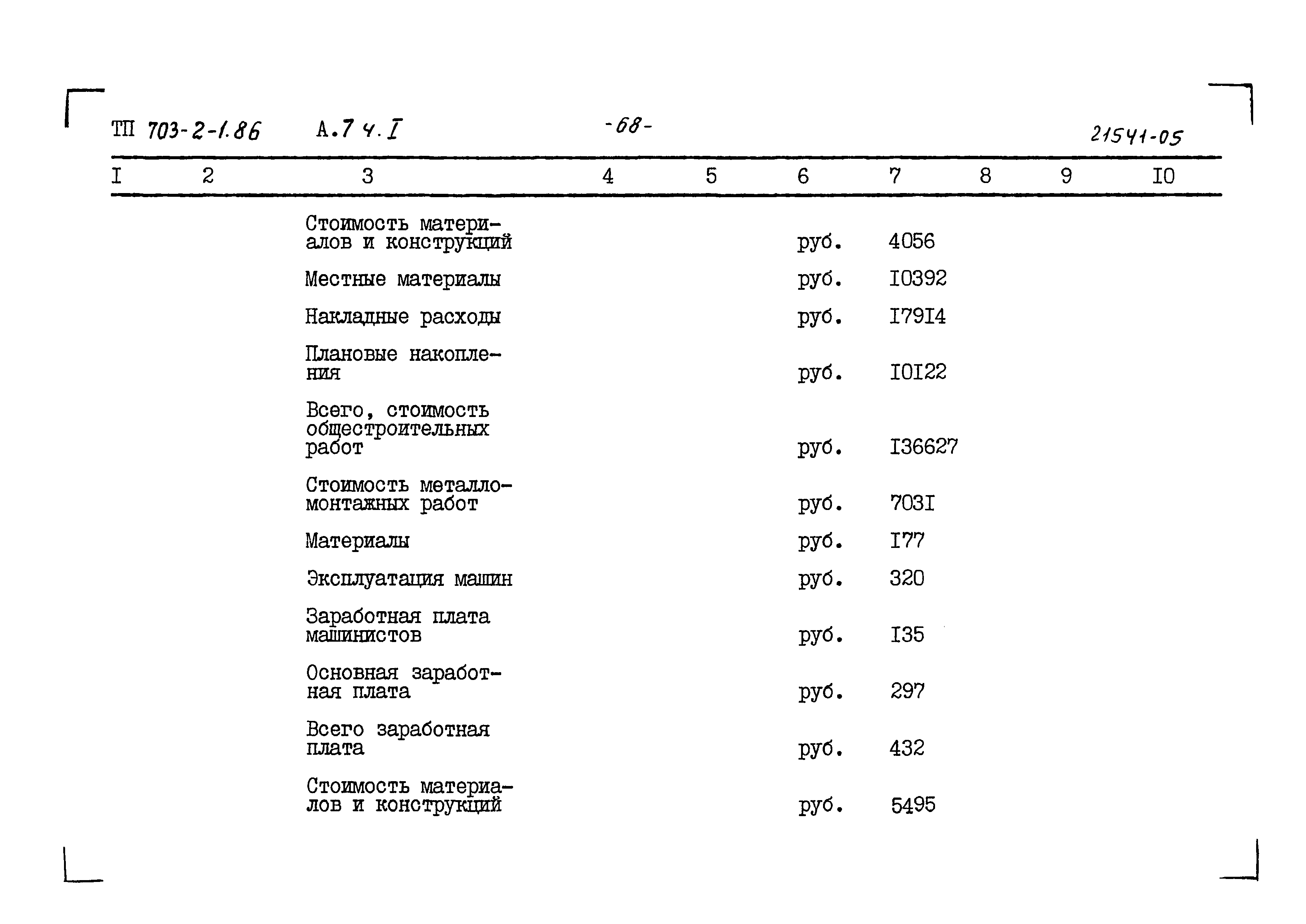 Типовой проект 703-2-1.86