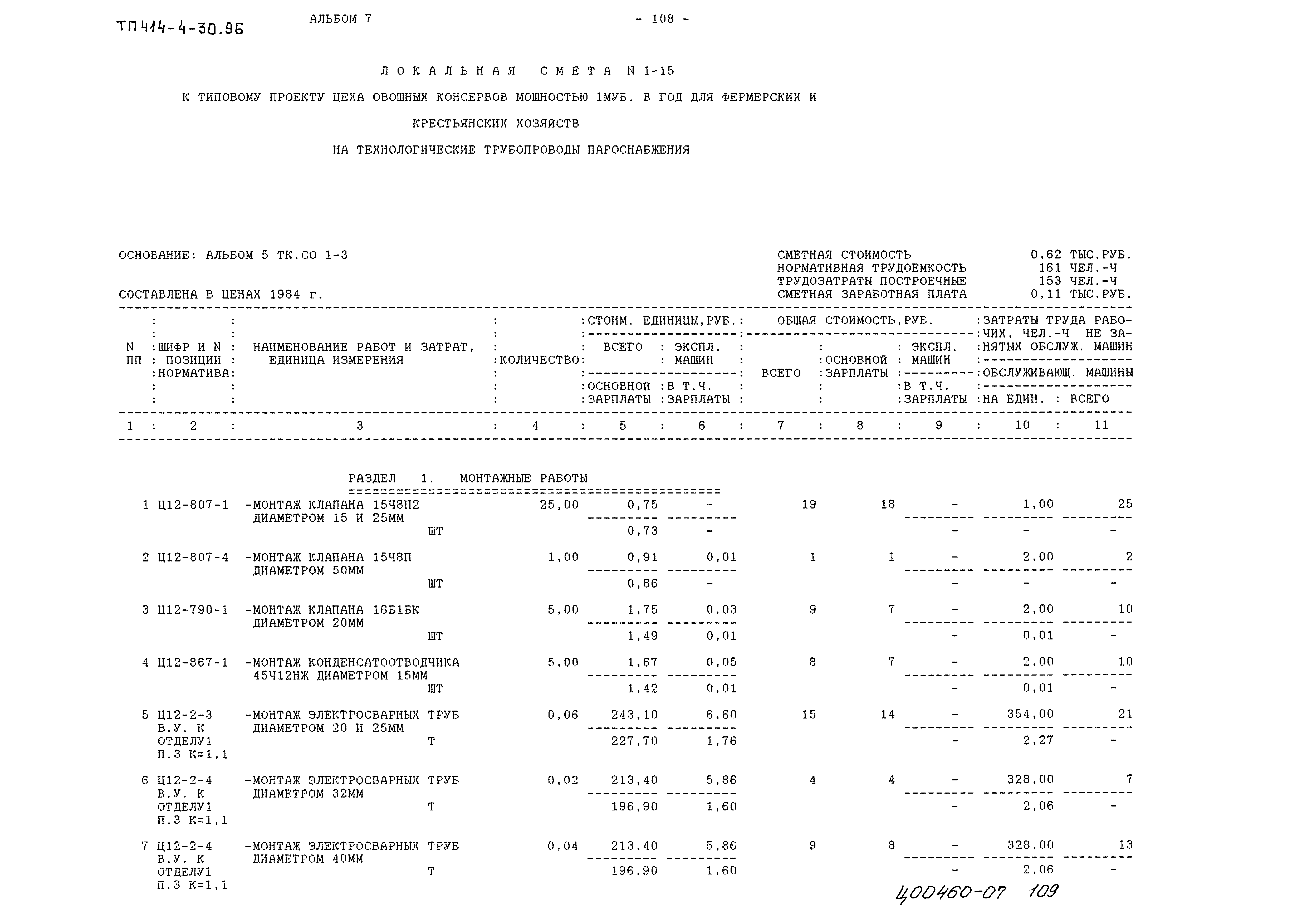 Типовой проект 414-4-30.96