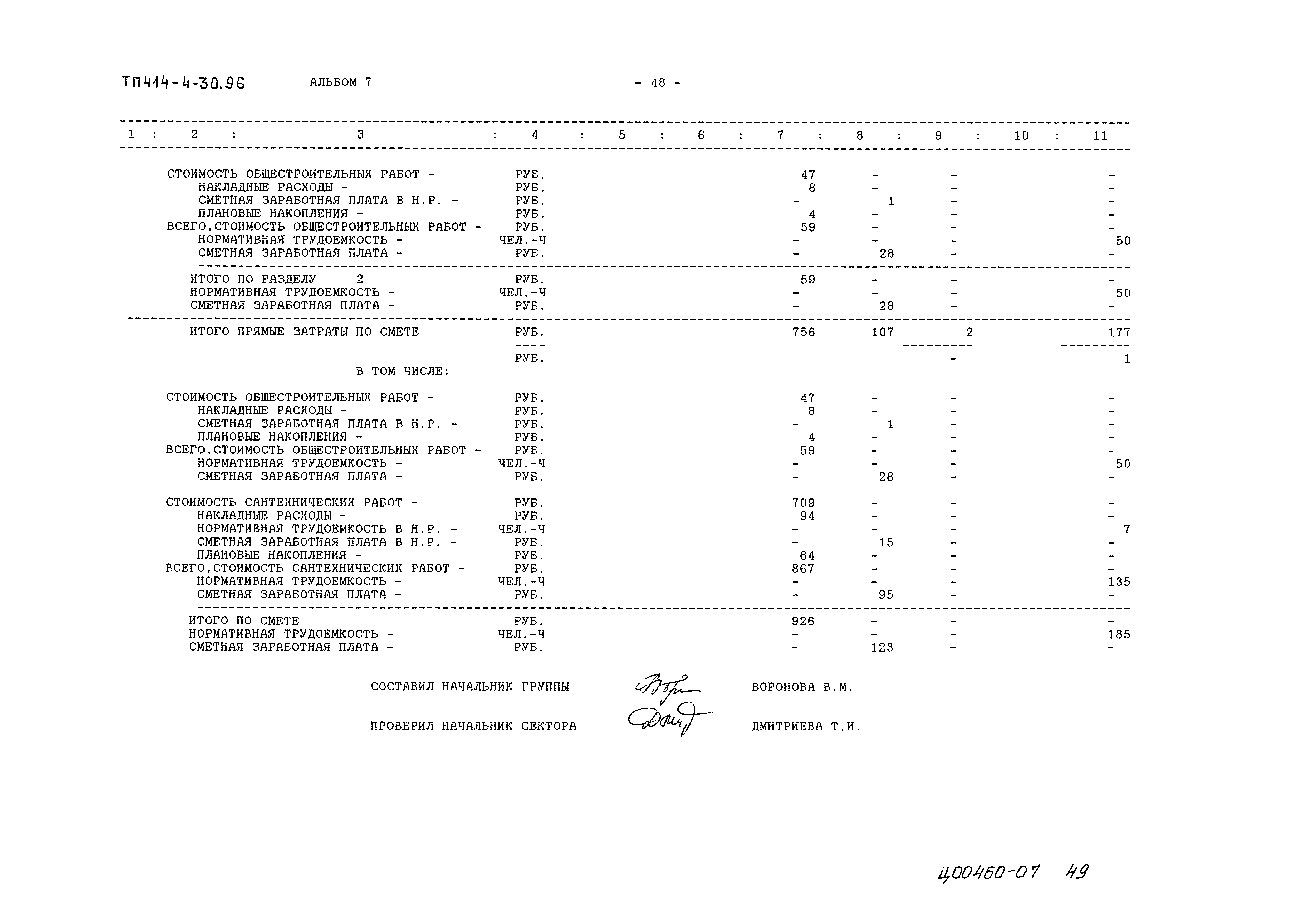 Типовой проект 414-4-30.96