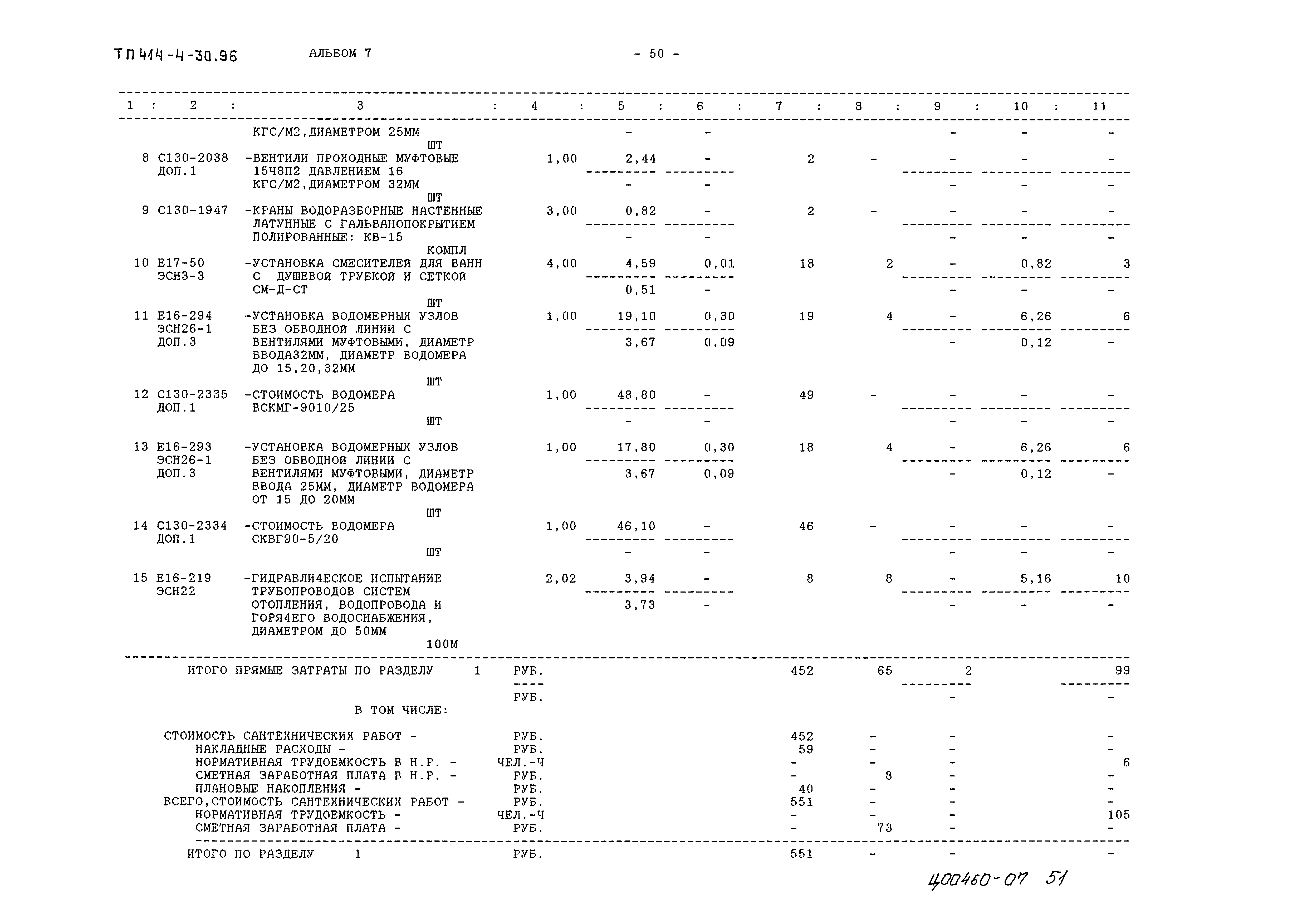 Типовой проект 414-4-30.96