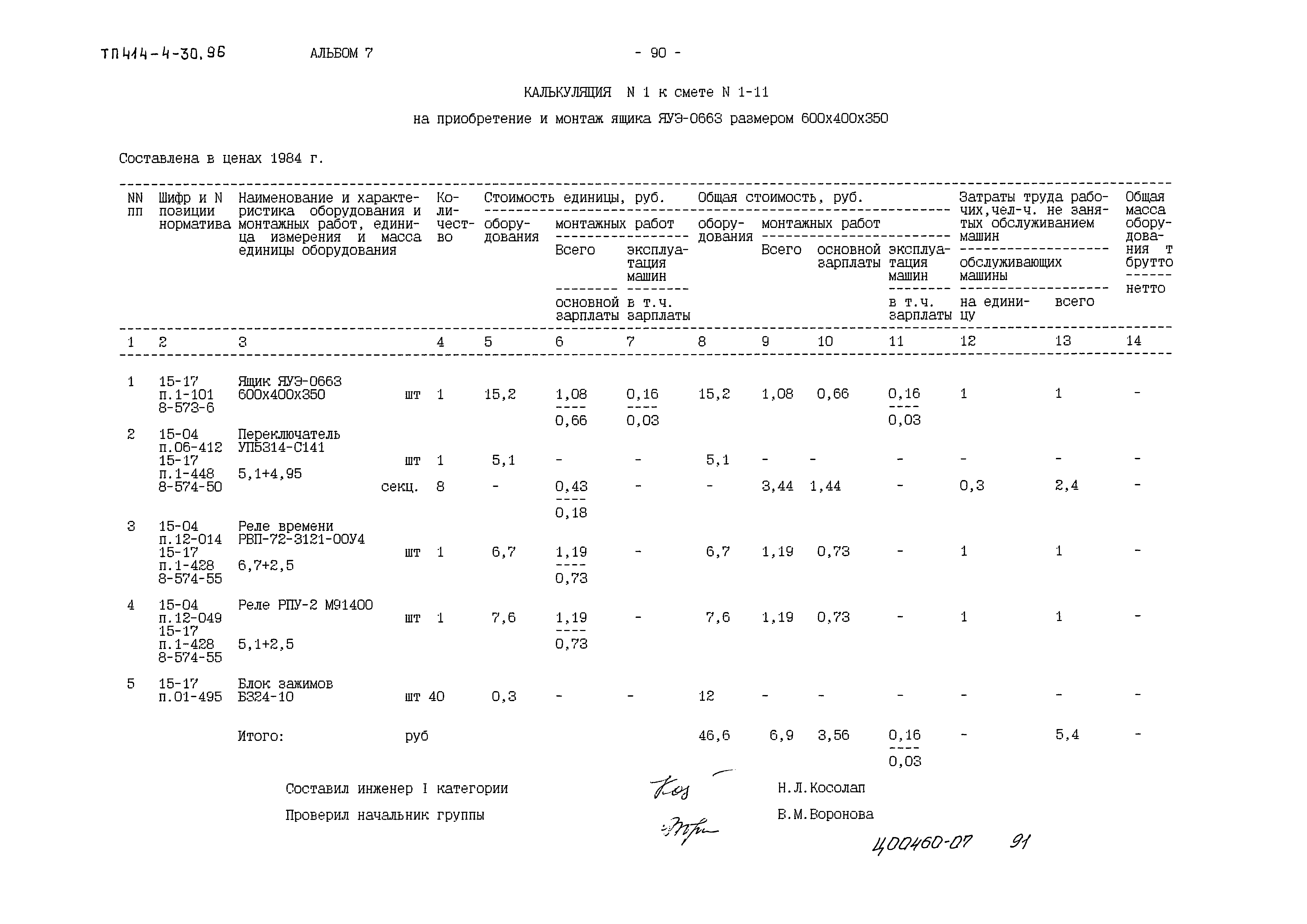 Типовой проект 414-4-30.96