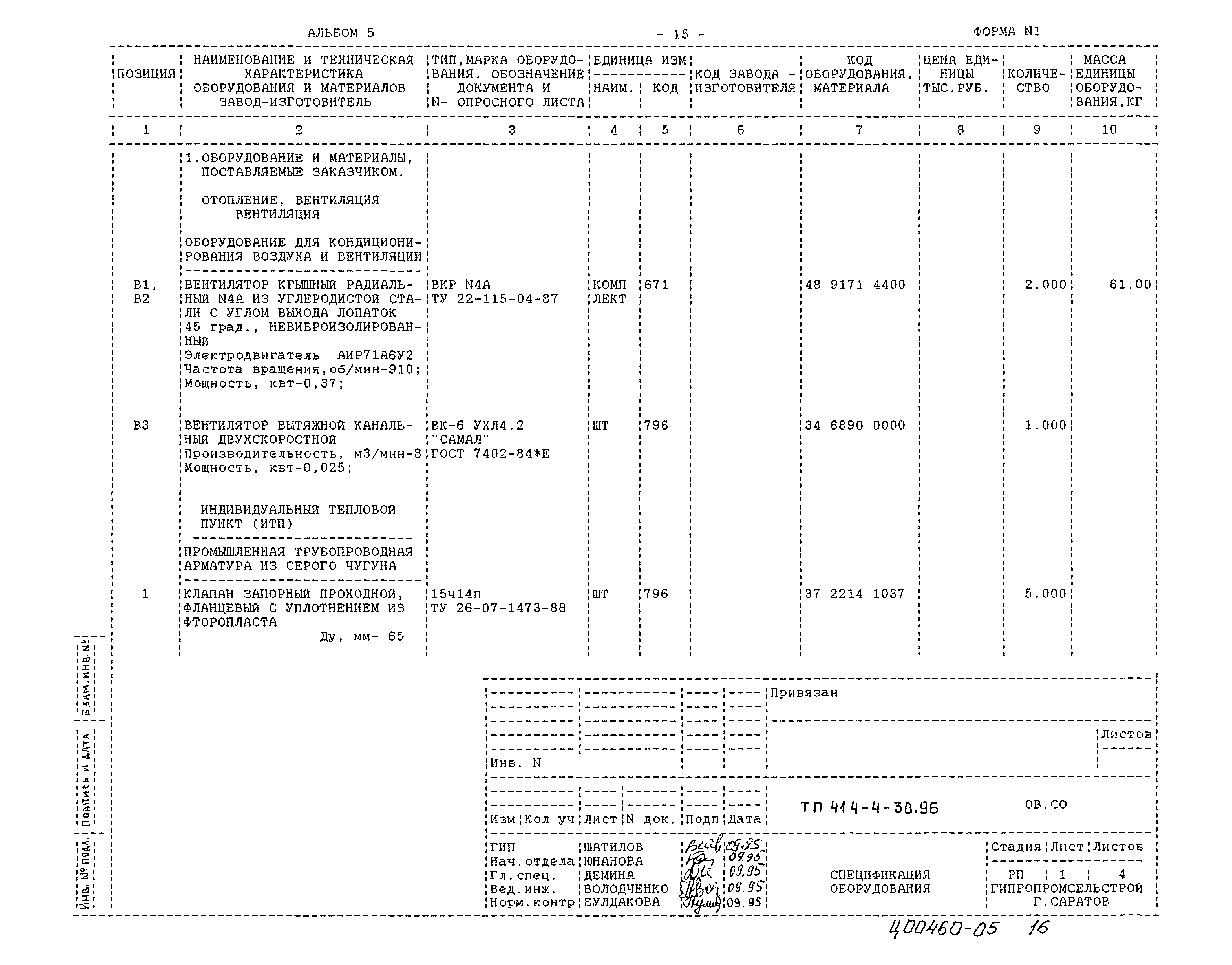 Типовой проект 414-4-30.96