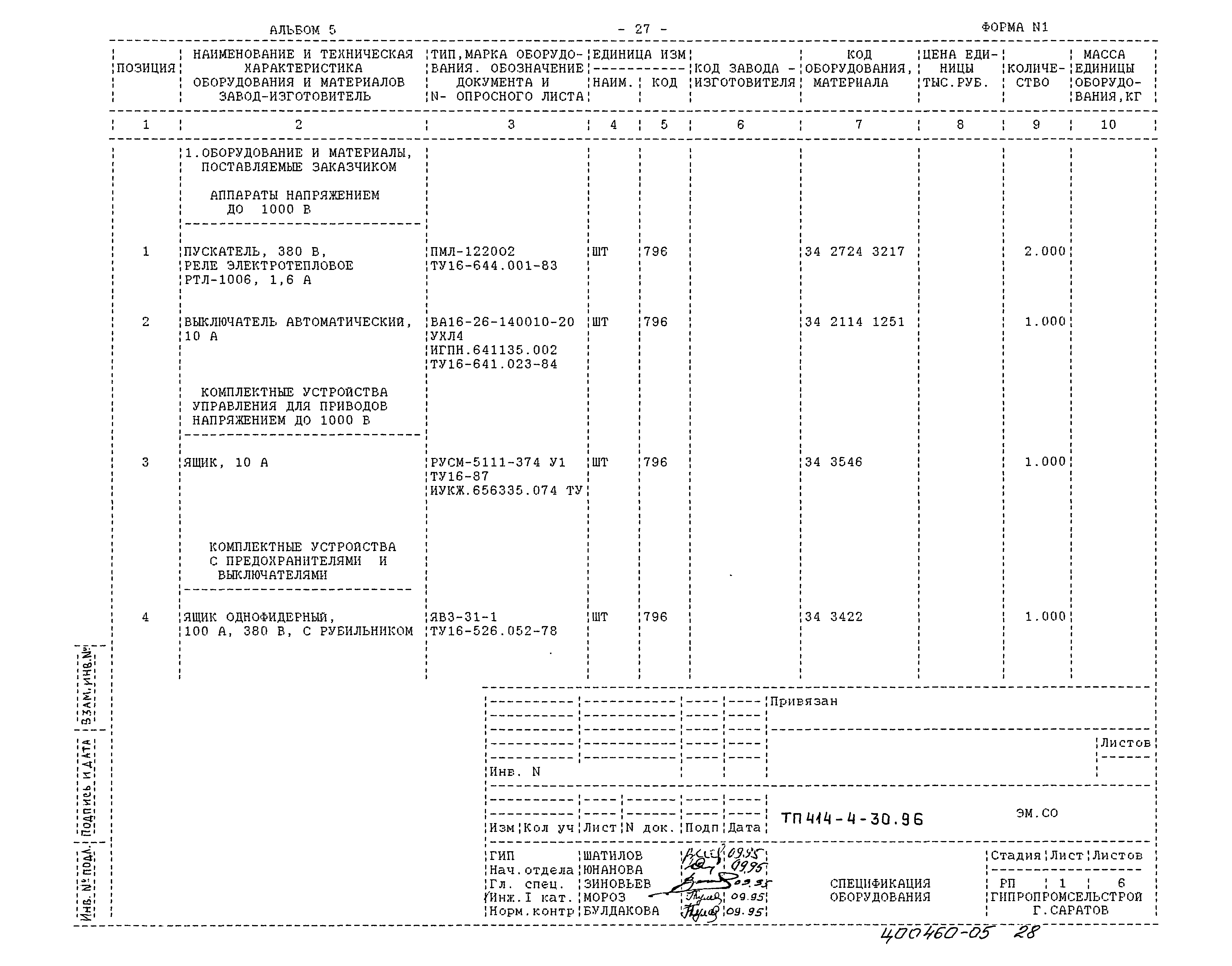 Типовой проект 414-4-30.96