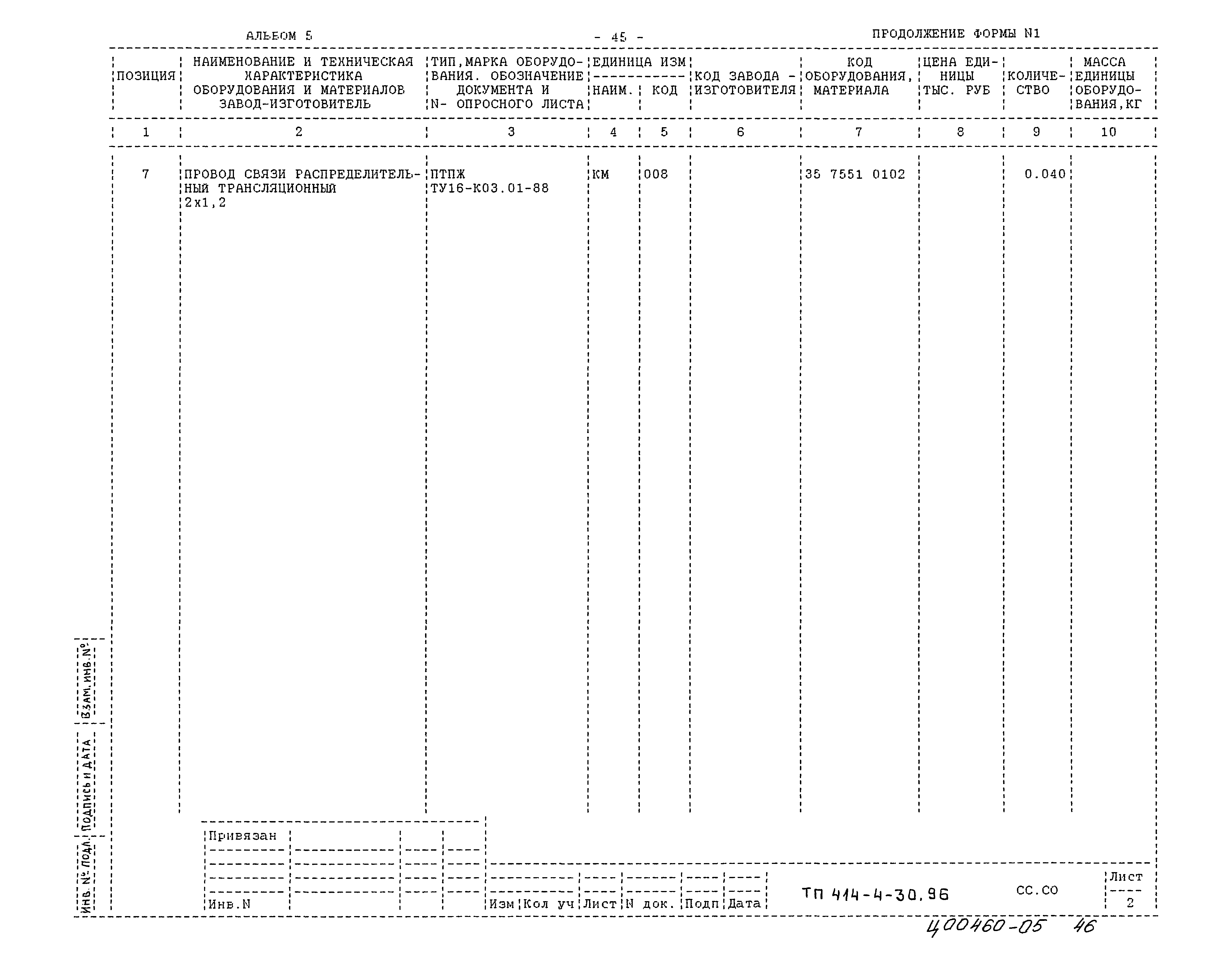 Типовой проект 414-4-30.96