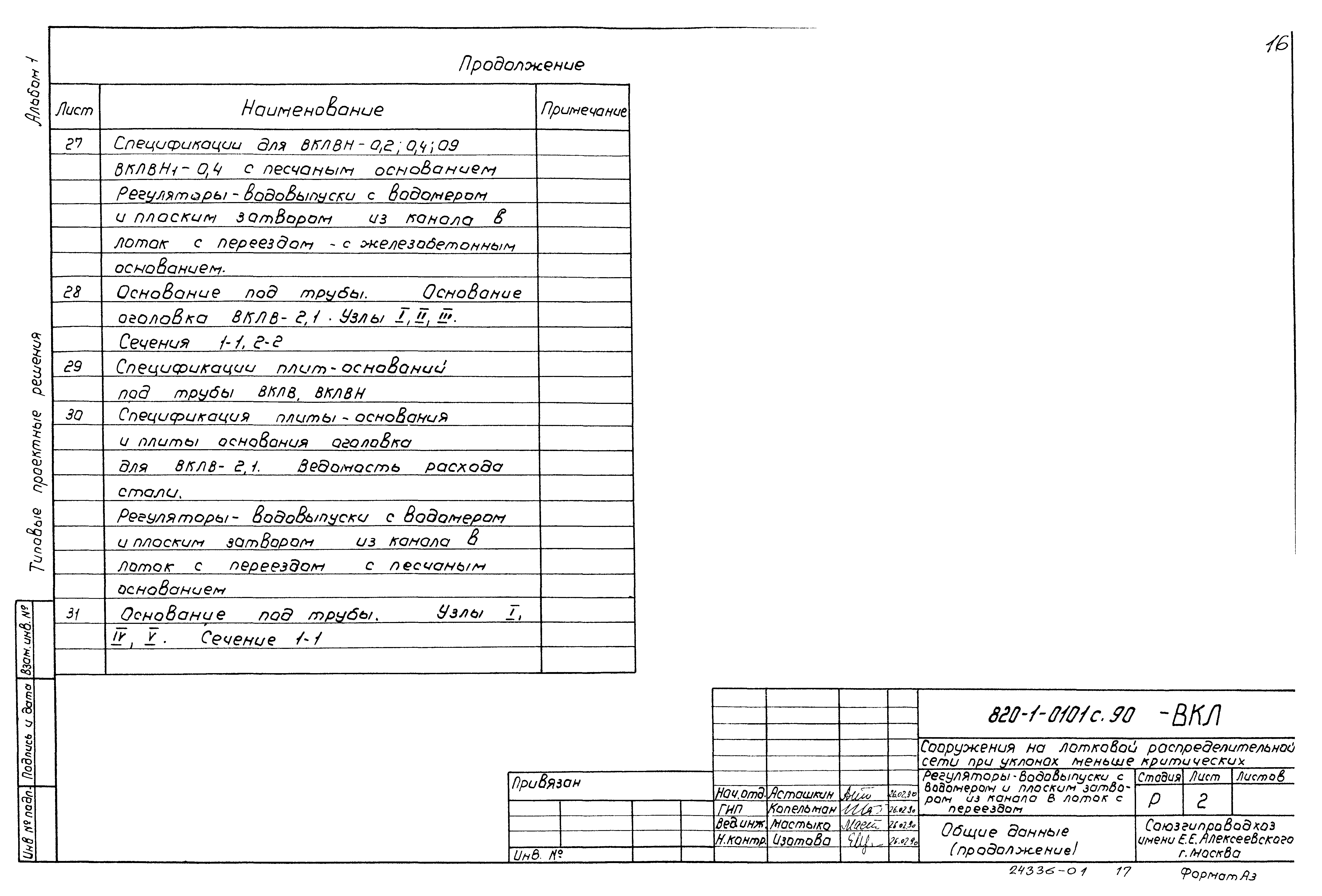 Типовые проектные решения 820-1-0101с.90