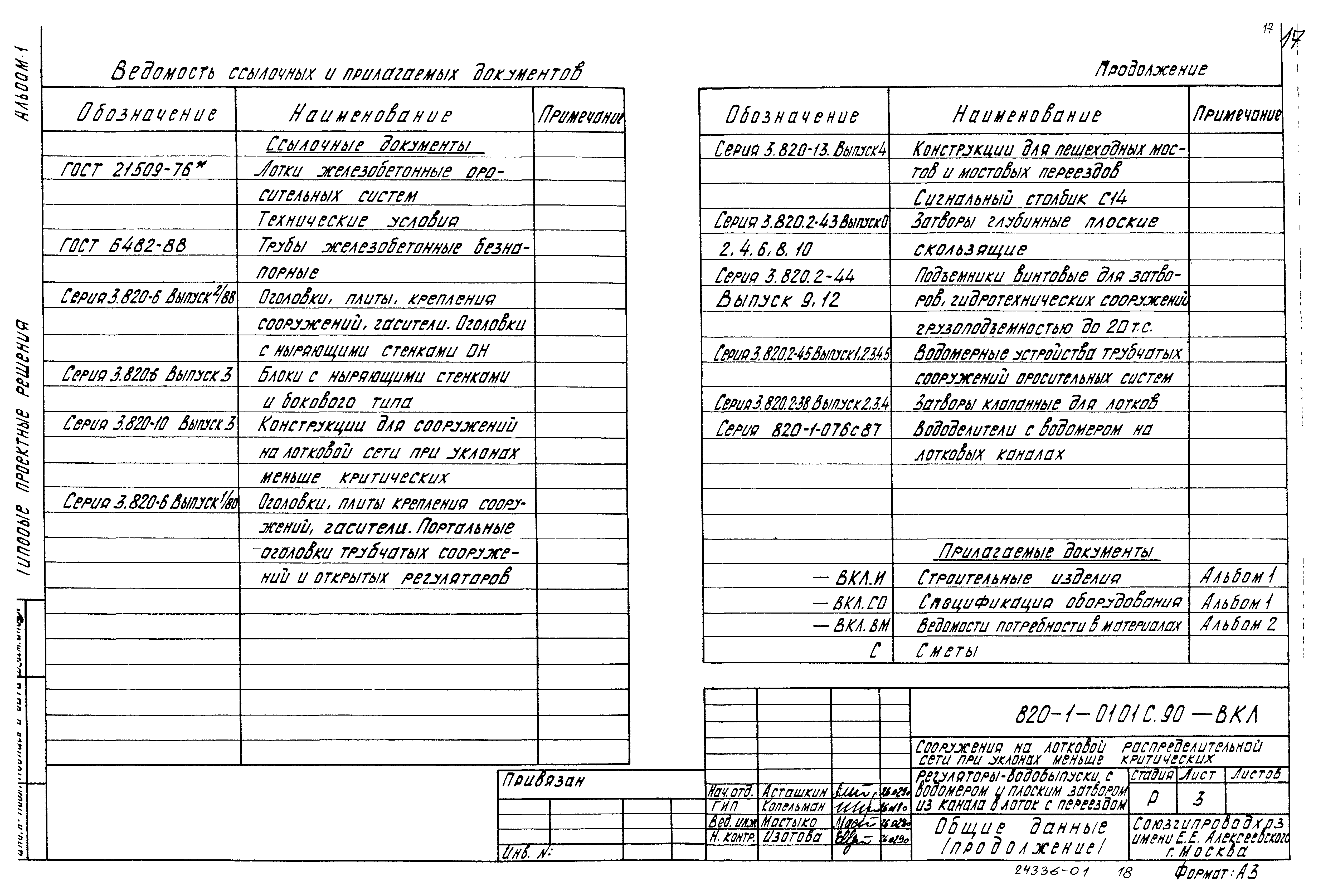 Типовые проектные решения 820-1-0101с.90