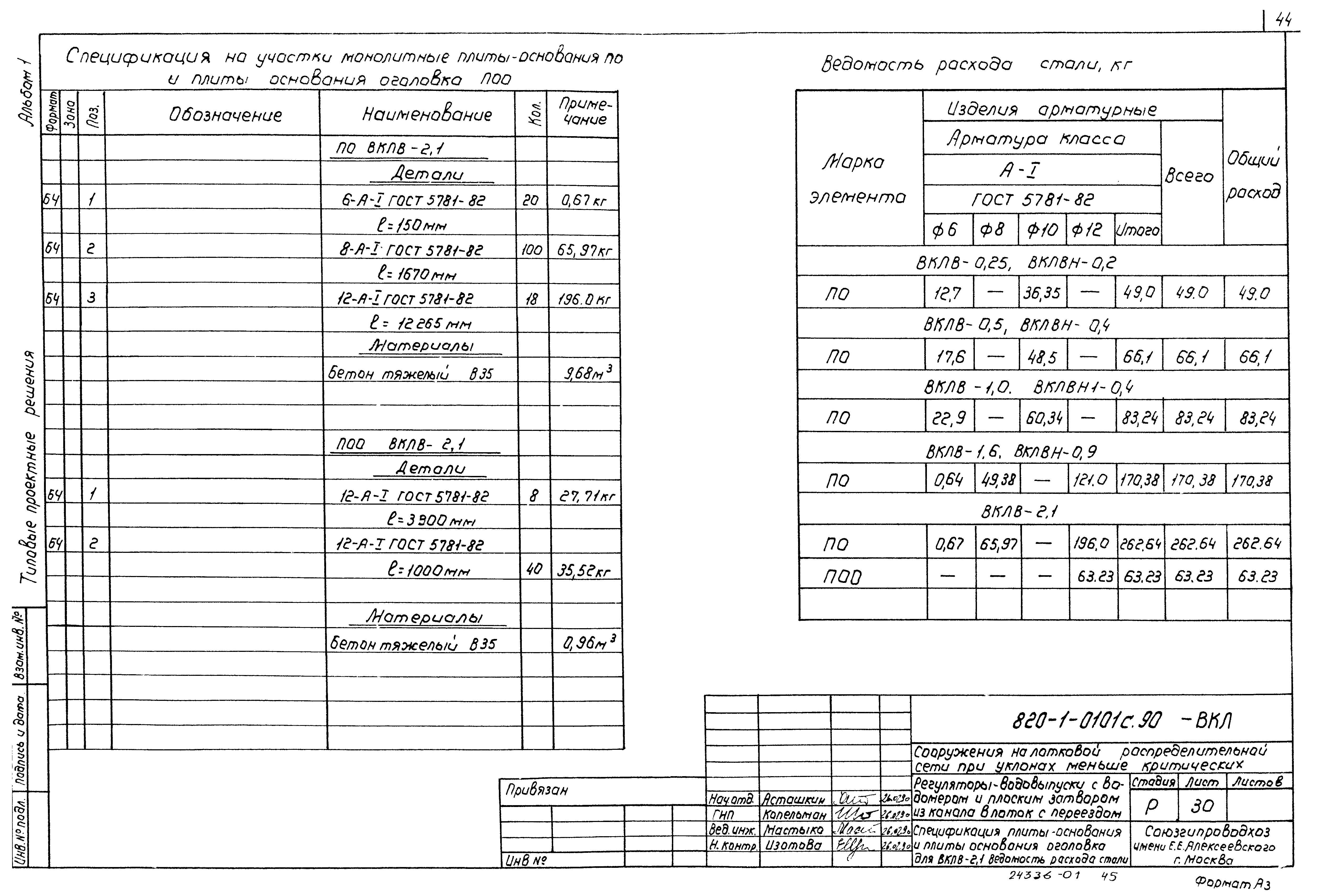 Типовые проектные решения 820-1-0101с.90