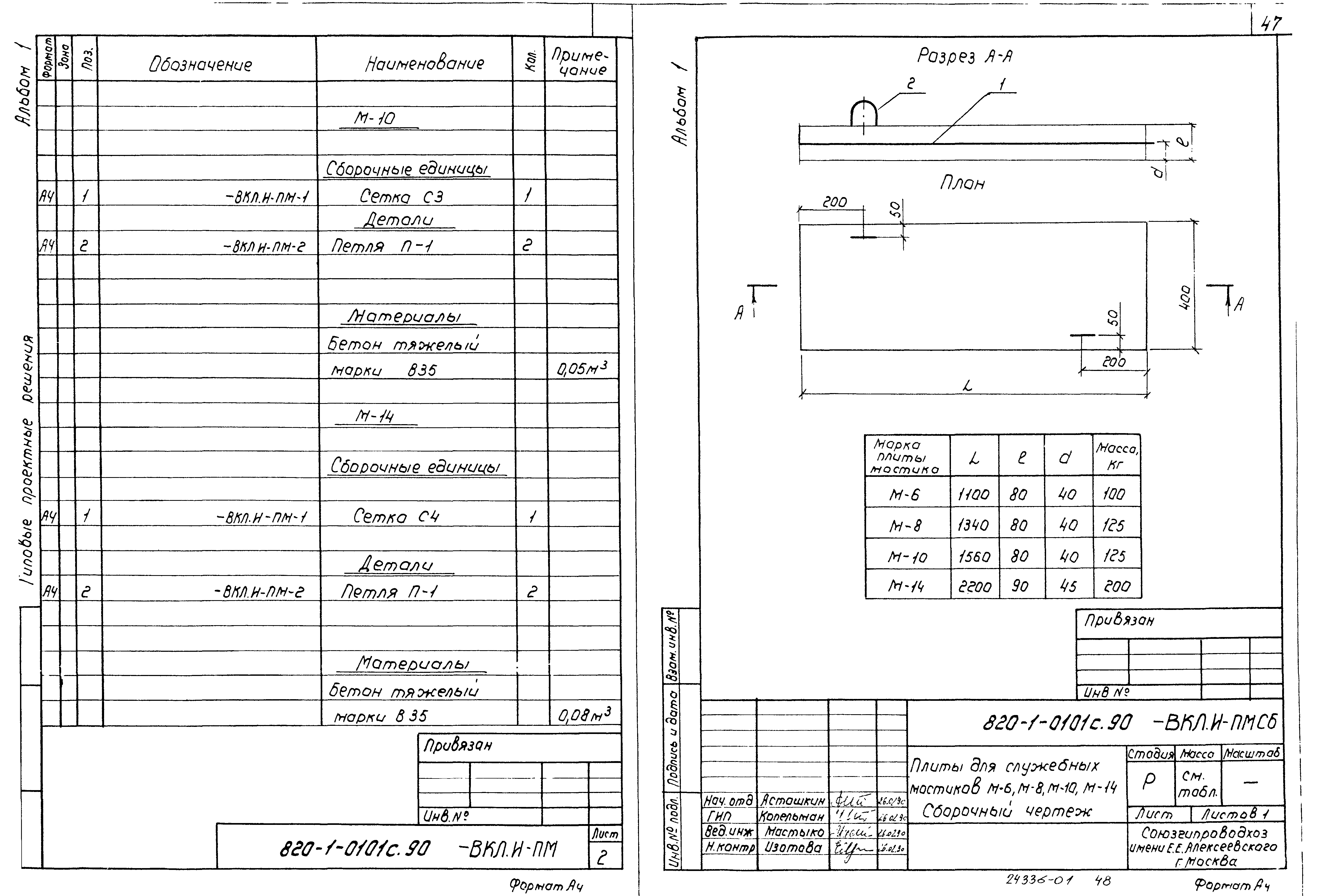 Типовые проектные решения 820-1-0101с.90