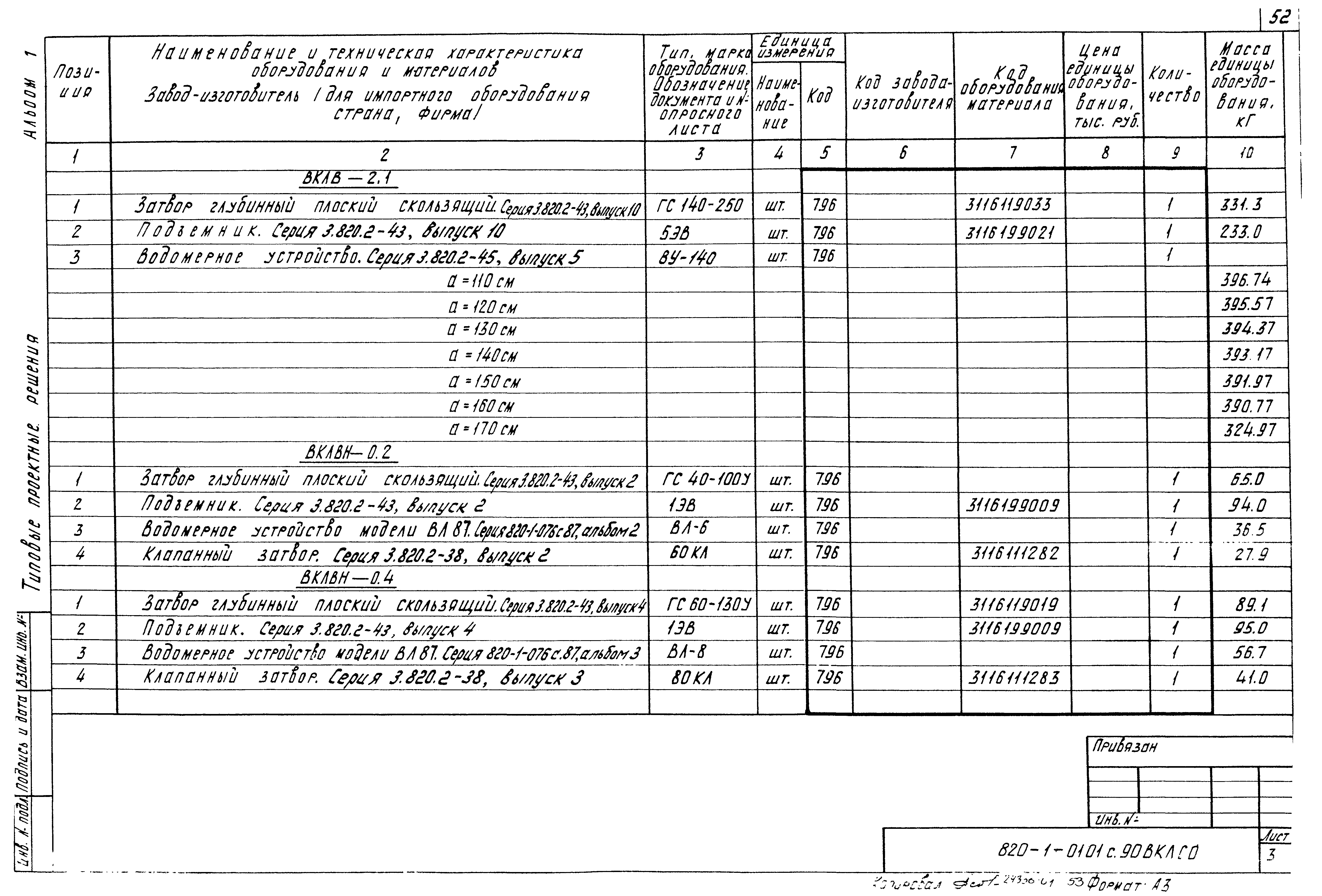 Типовые проектные решения 820-1-0101с.90