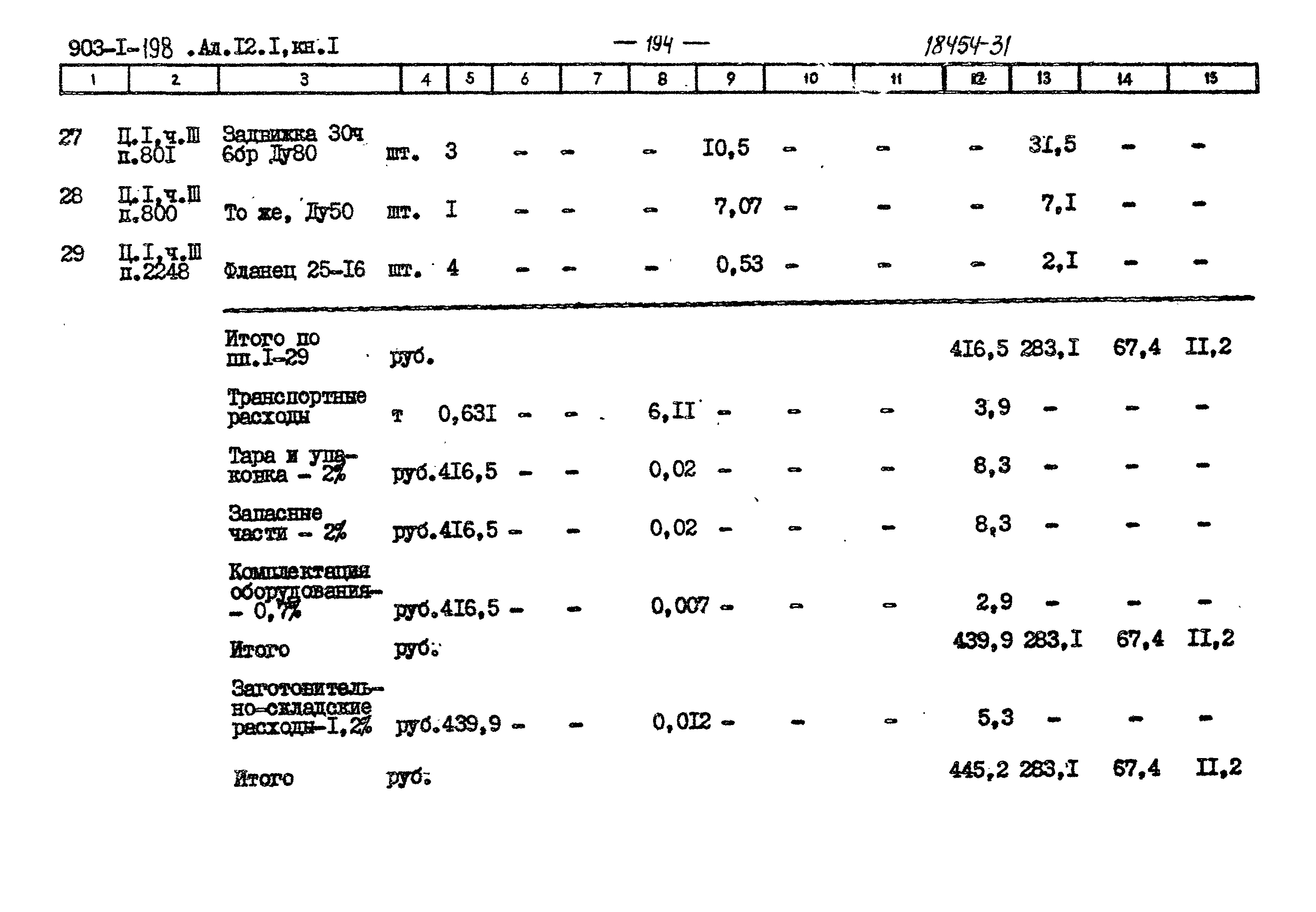 Типовой проект 903-1-198