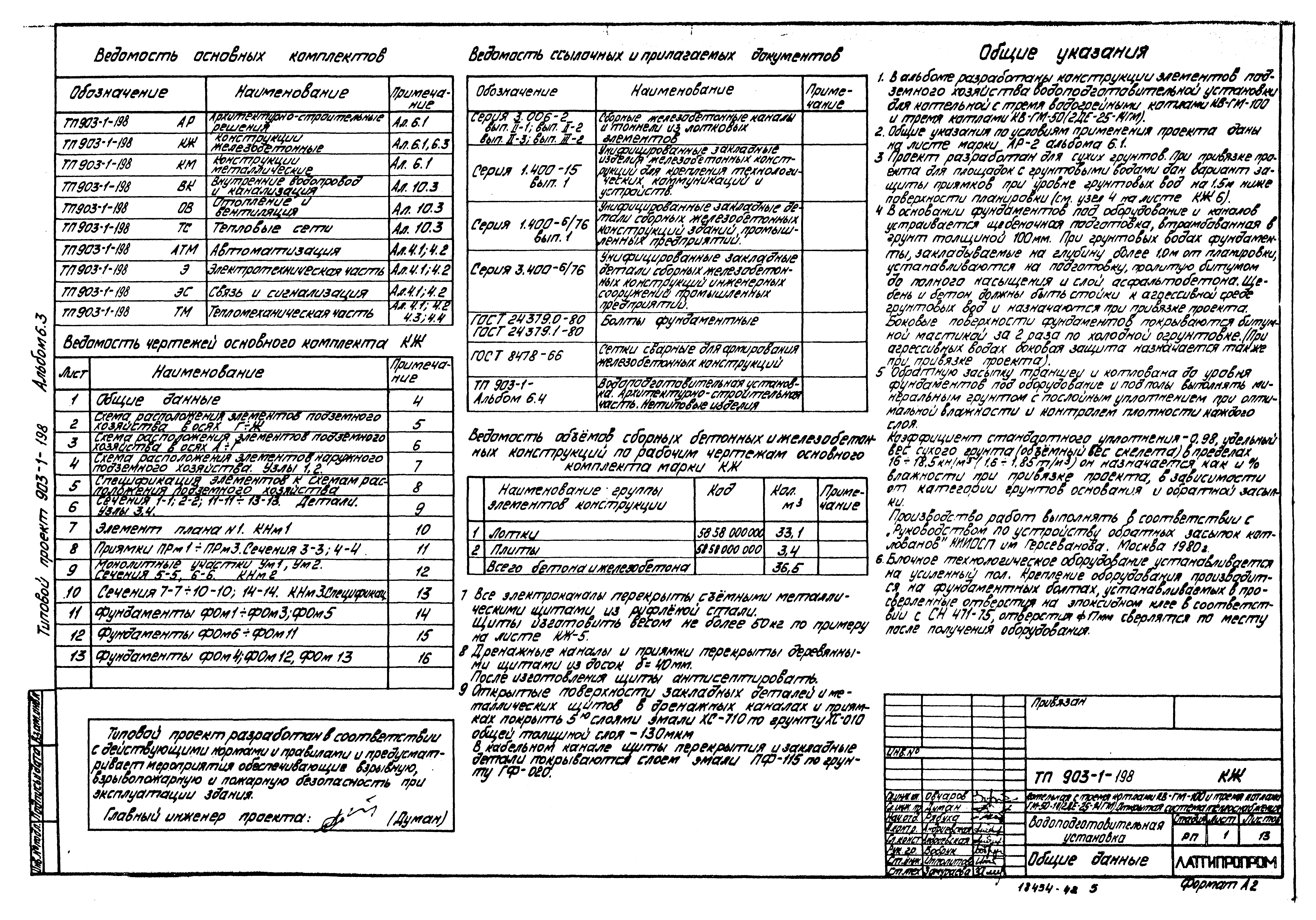 Типовой проект 903-1-198