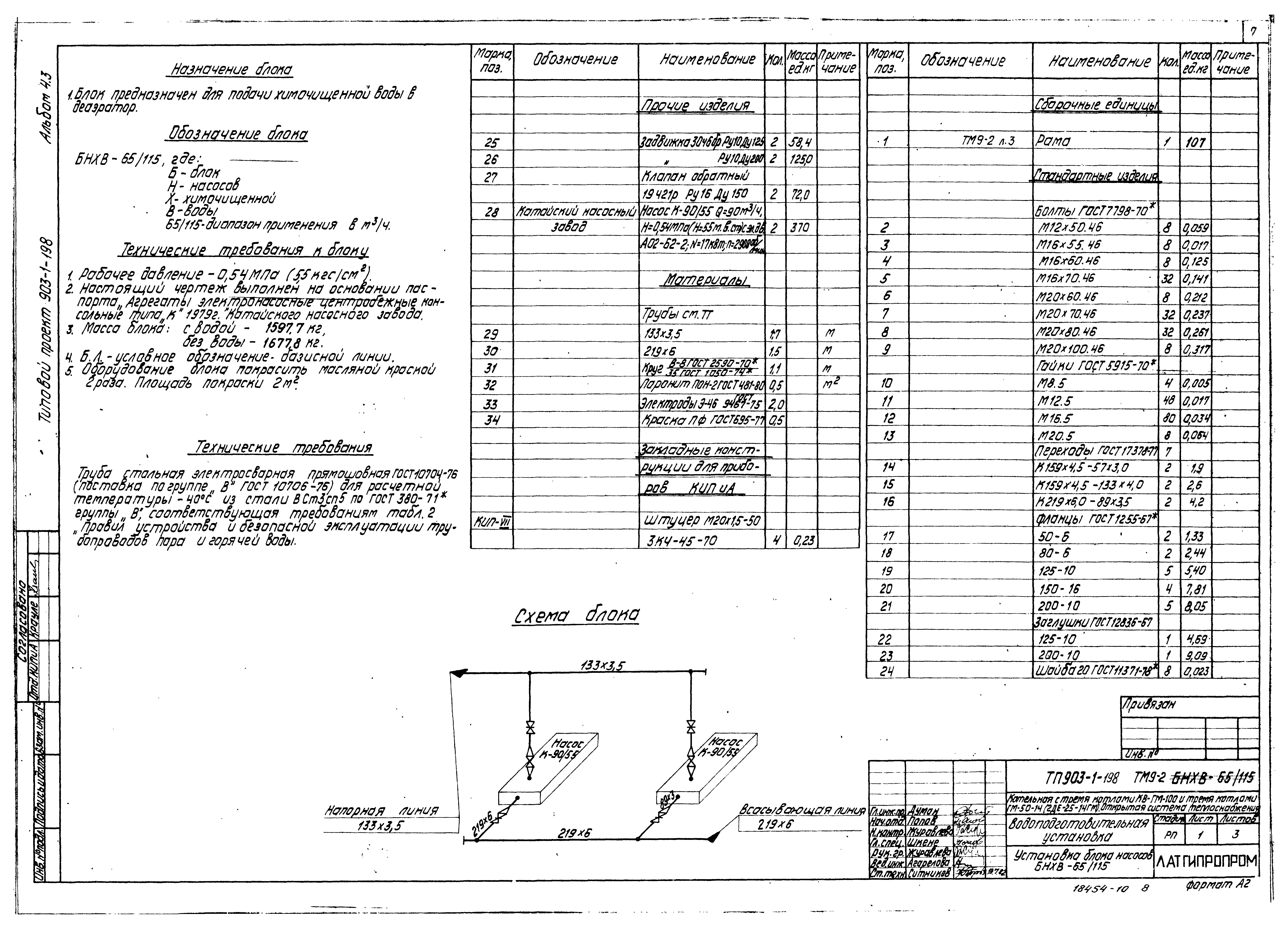 Типовой проект 903-1-198