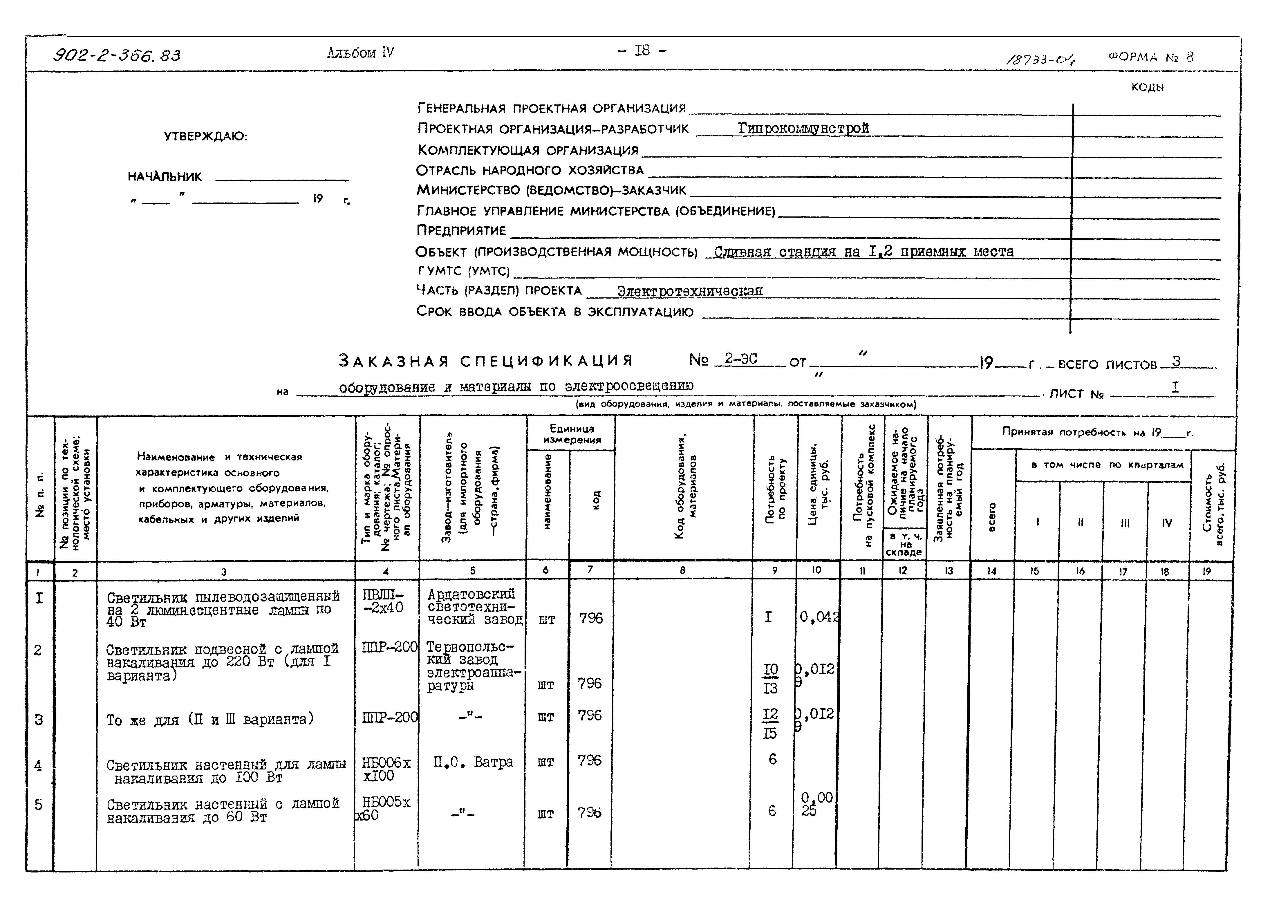 Типовой проект 902-2-366.83
