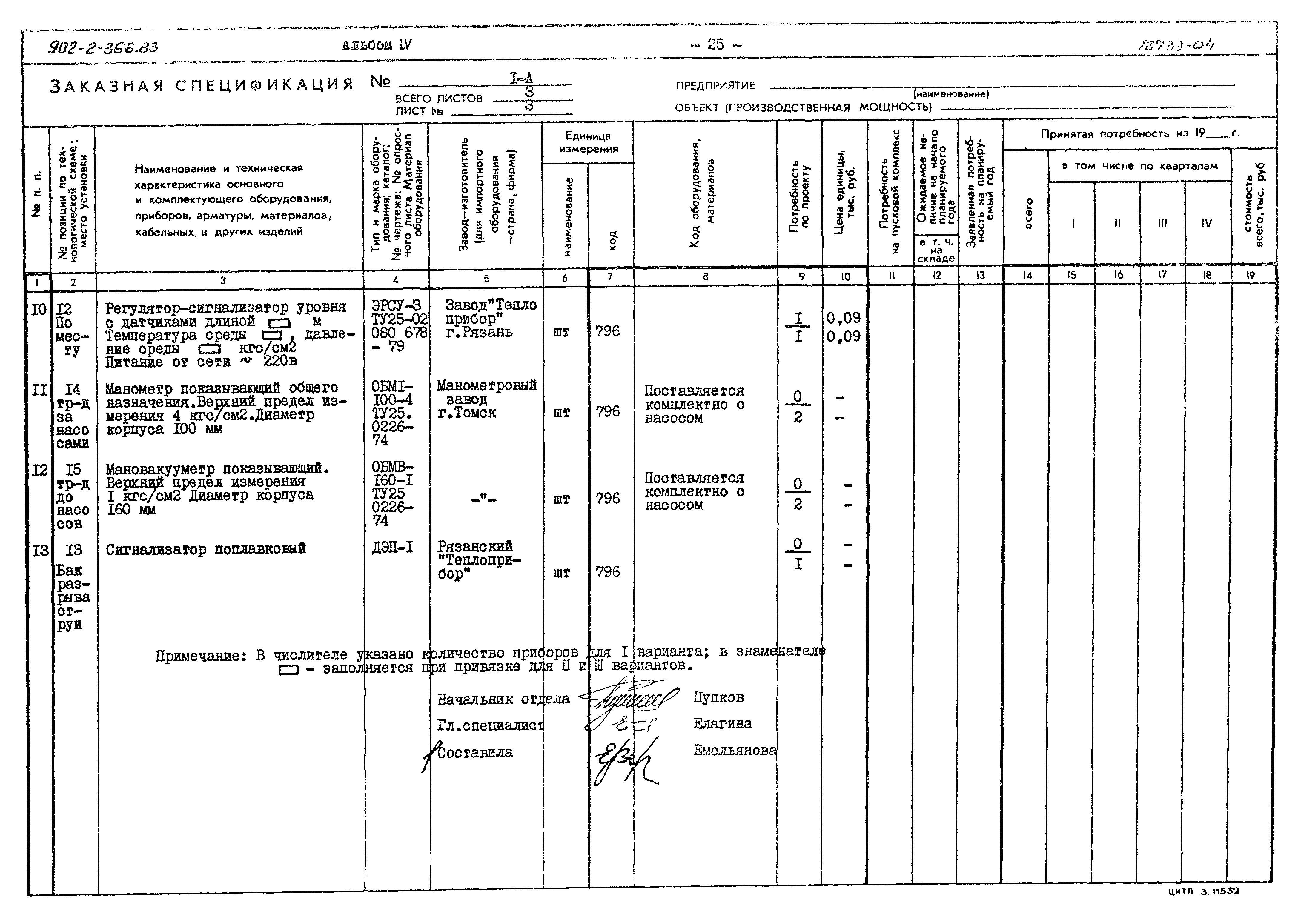 Типовой проект 902-2-366.83