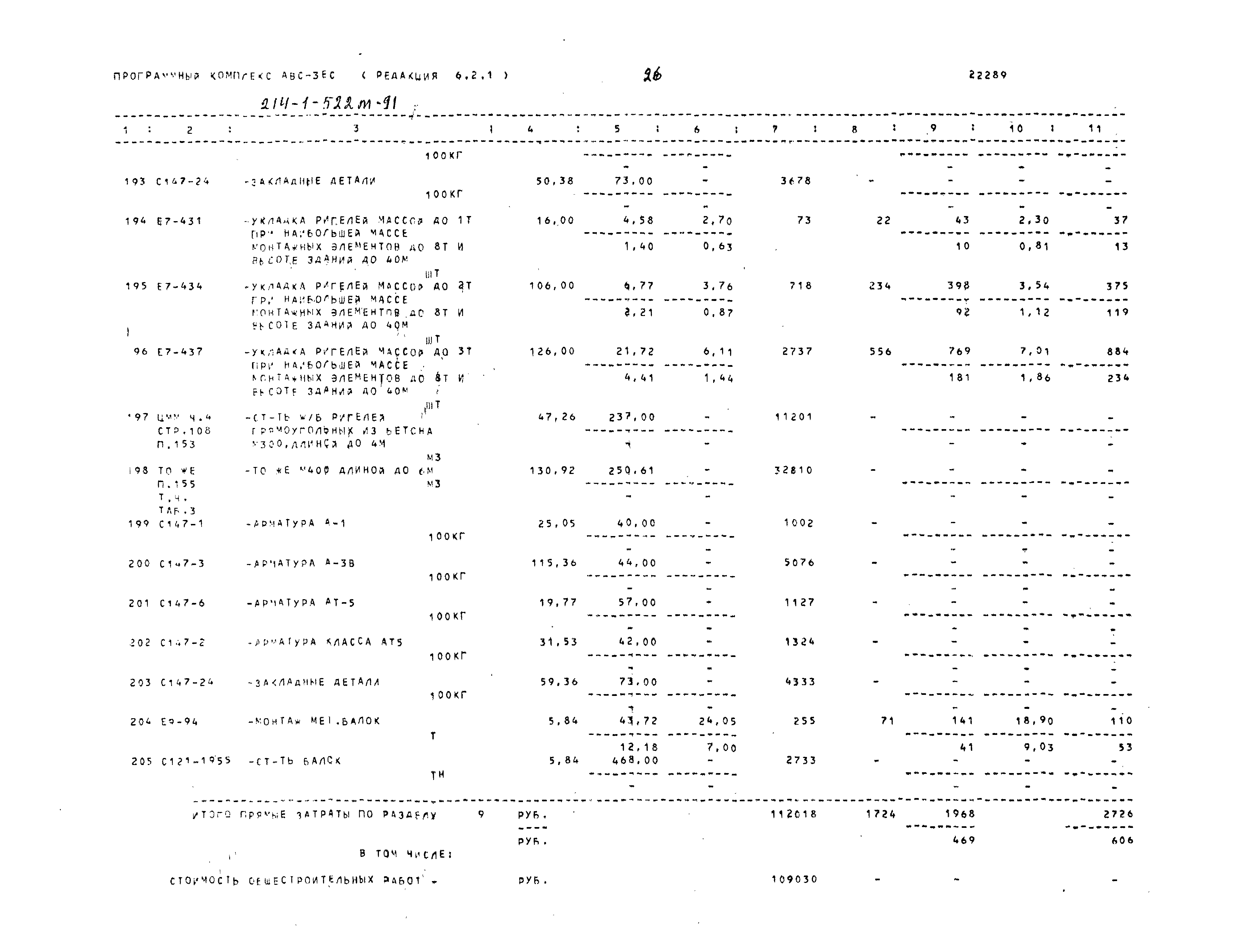 Типовой проект 214-1-522м.91