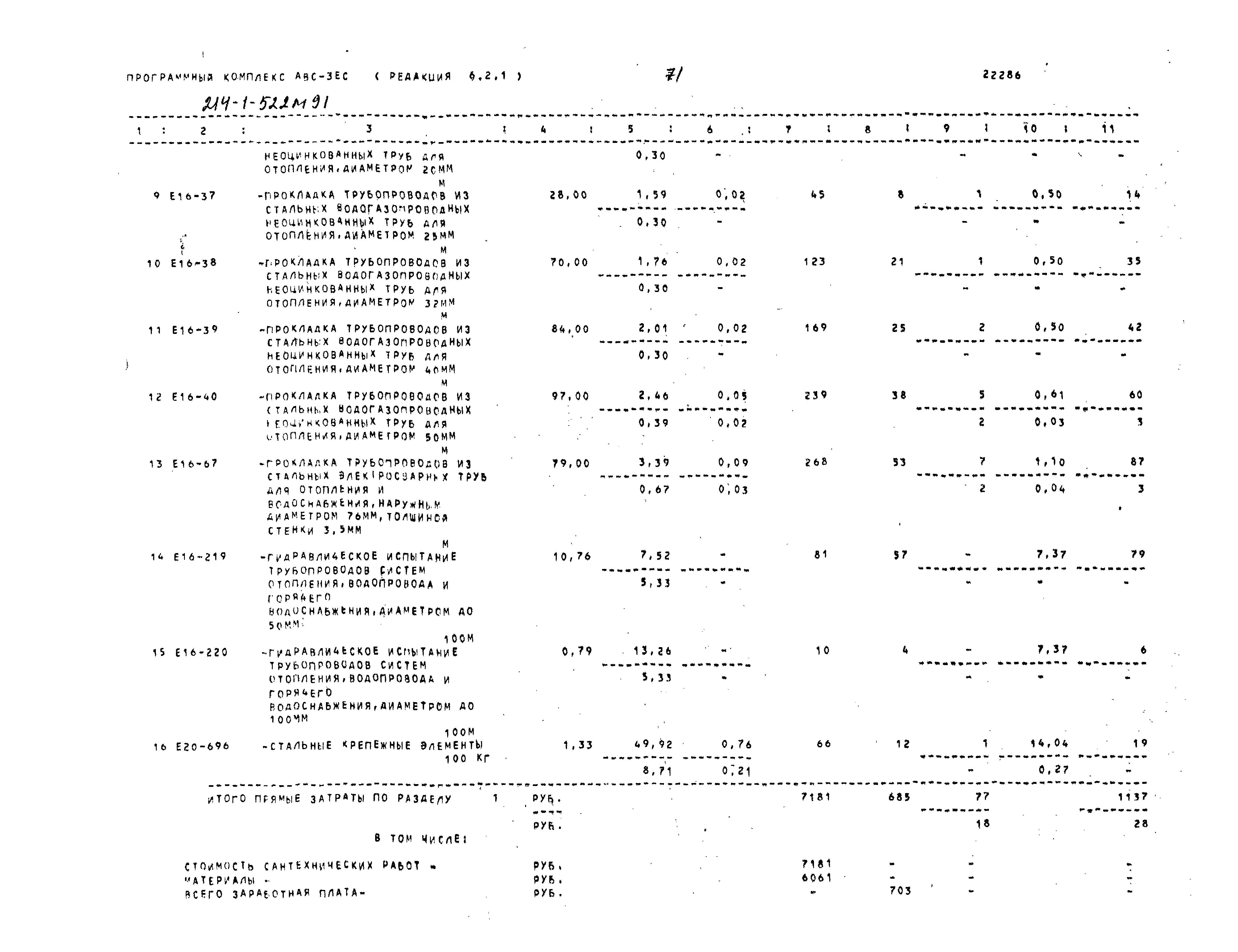 Типовой проект 214-1-522м.91