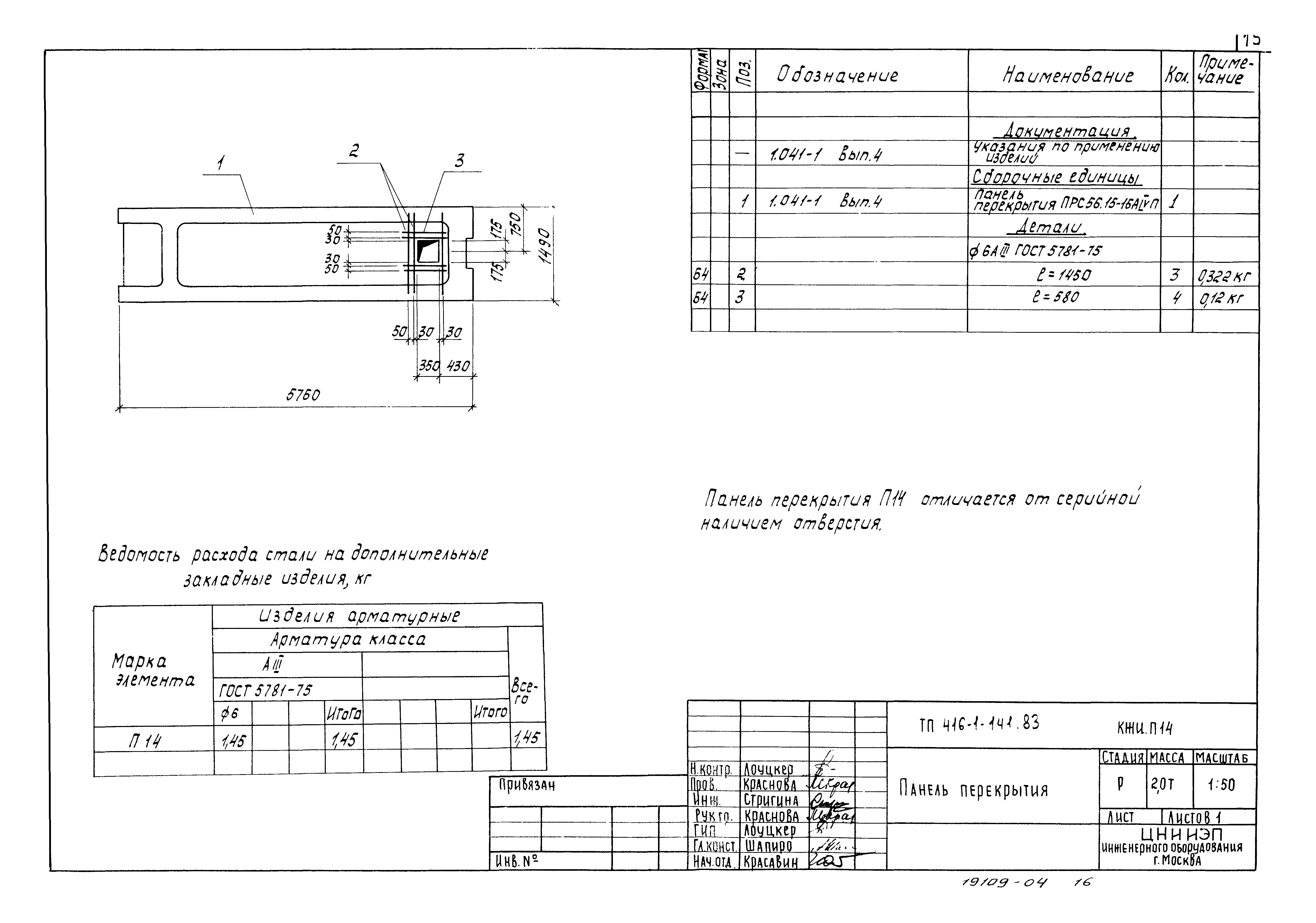 Типовой проект 416-1-141.83