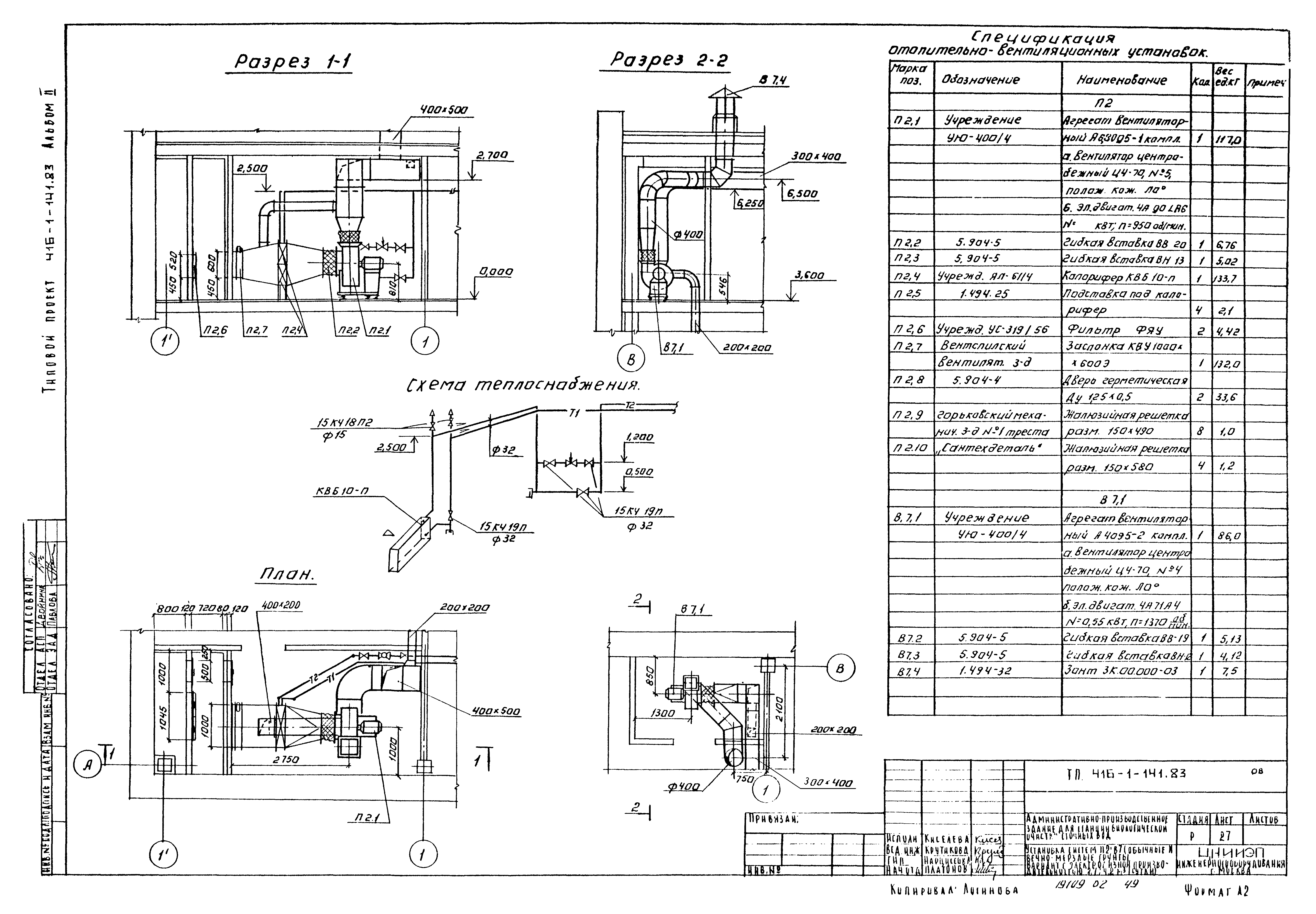 Типовой проект 416-1-141.83