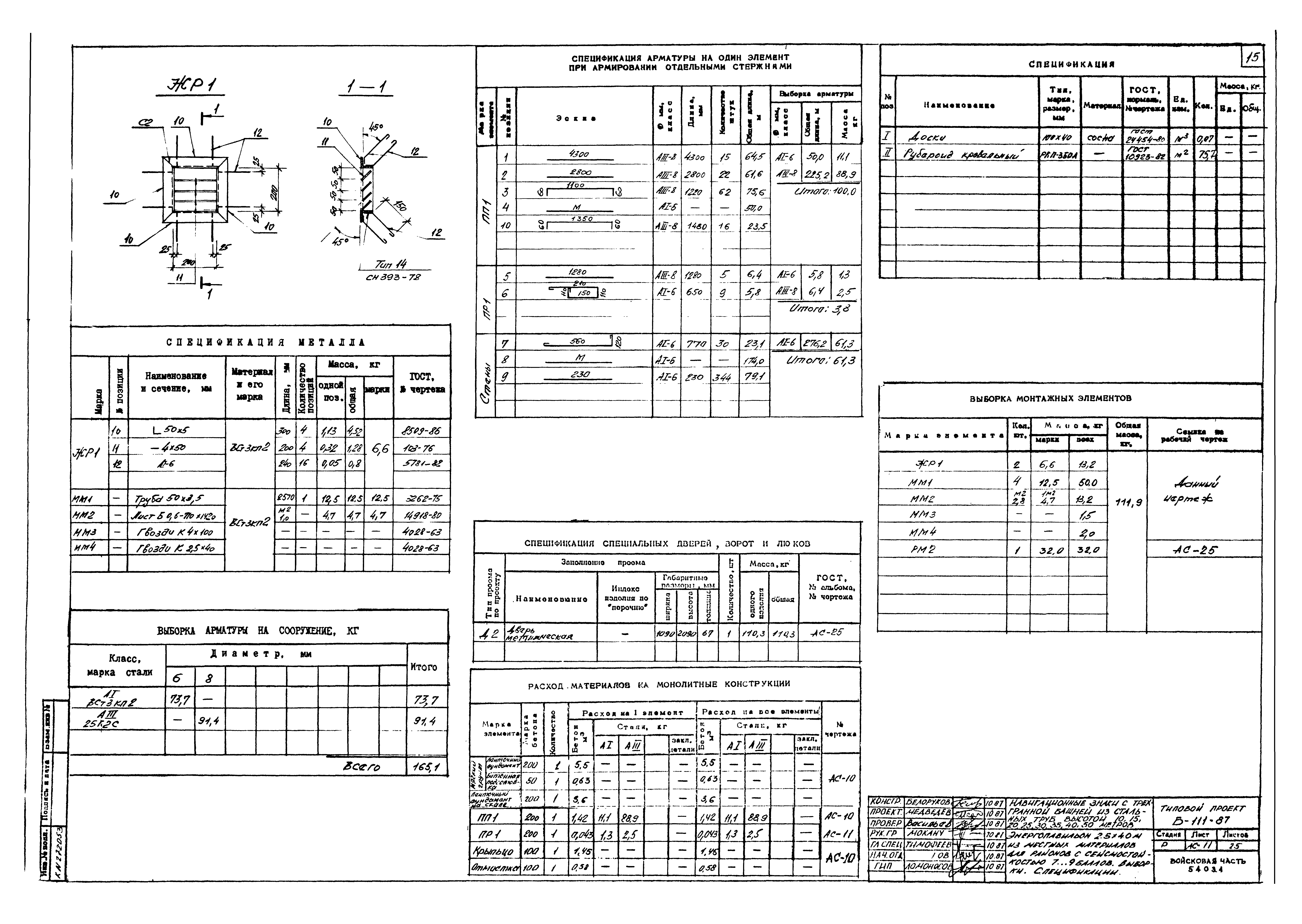 Типовой проект Б-111-87