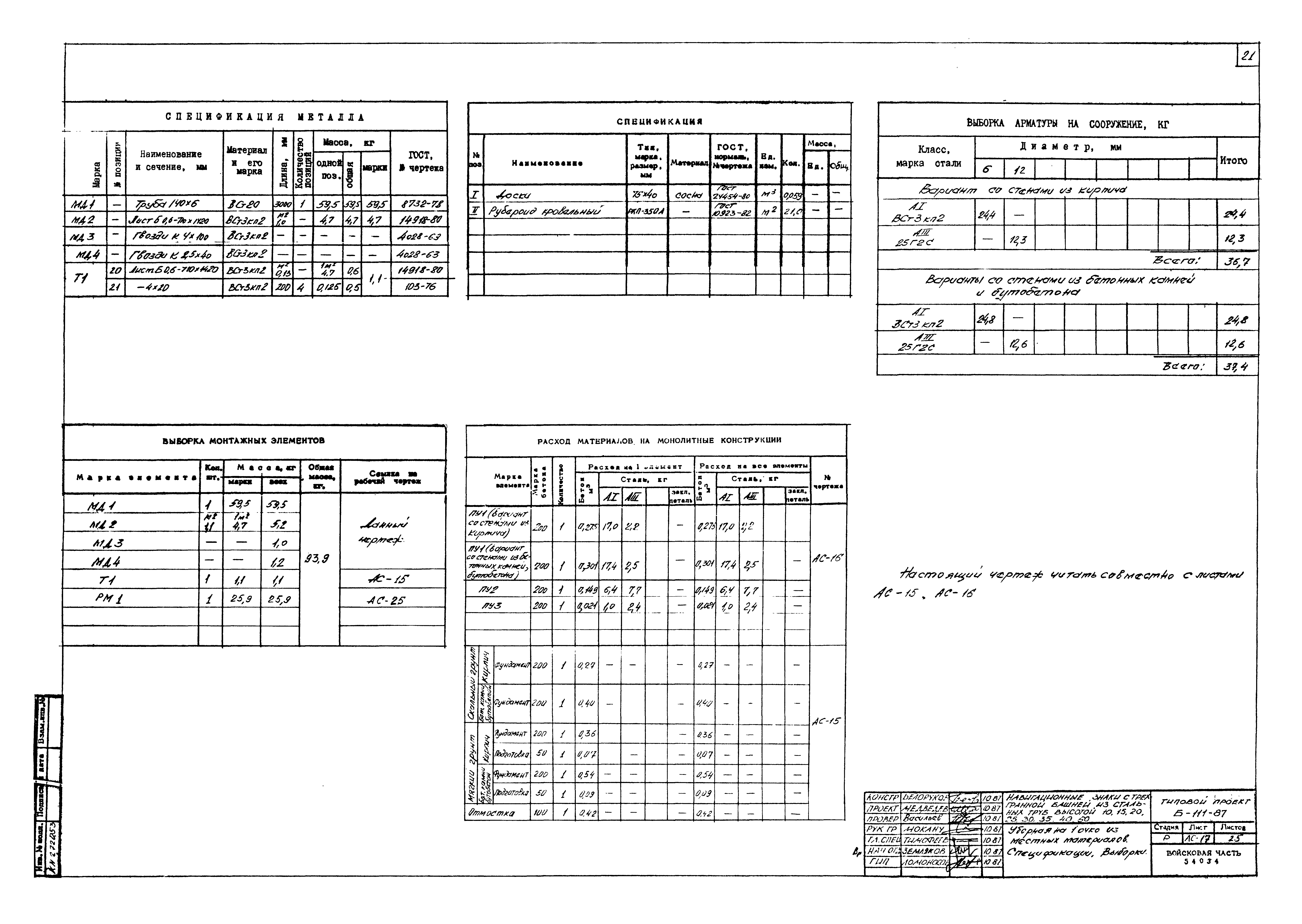 Типовой проект Б-111-87