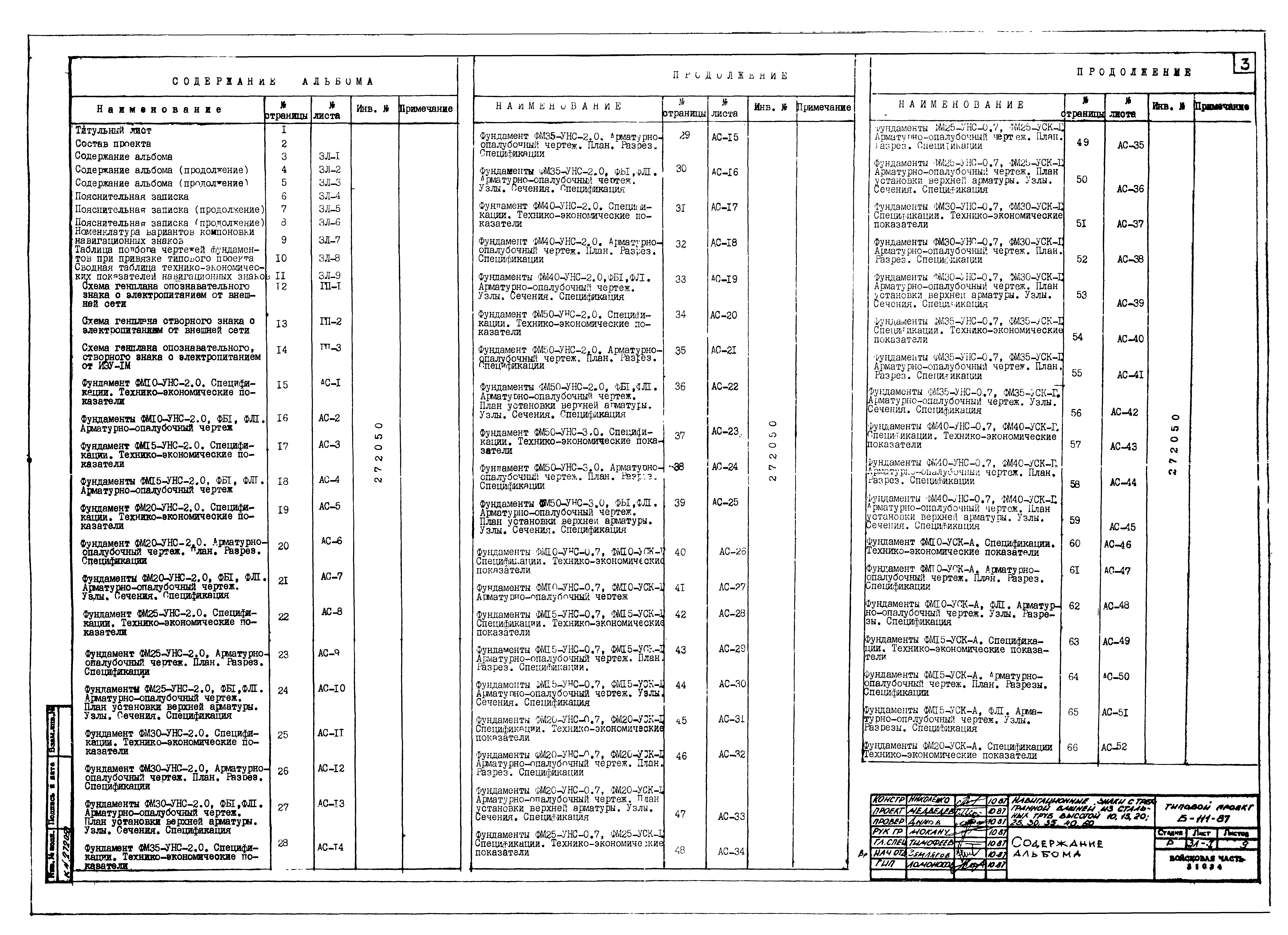 Типовой проект Б-111-87