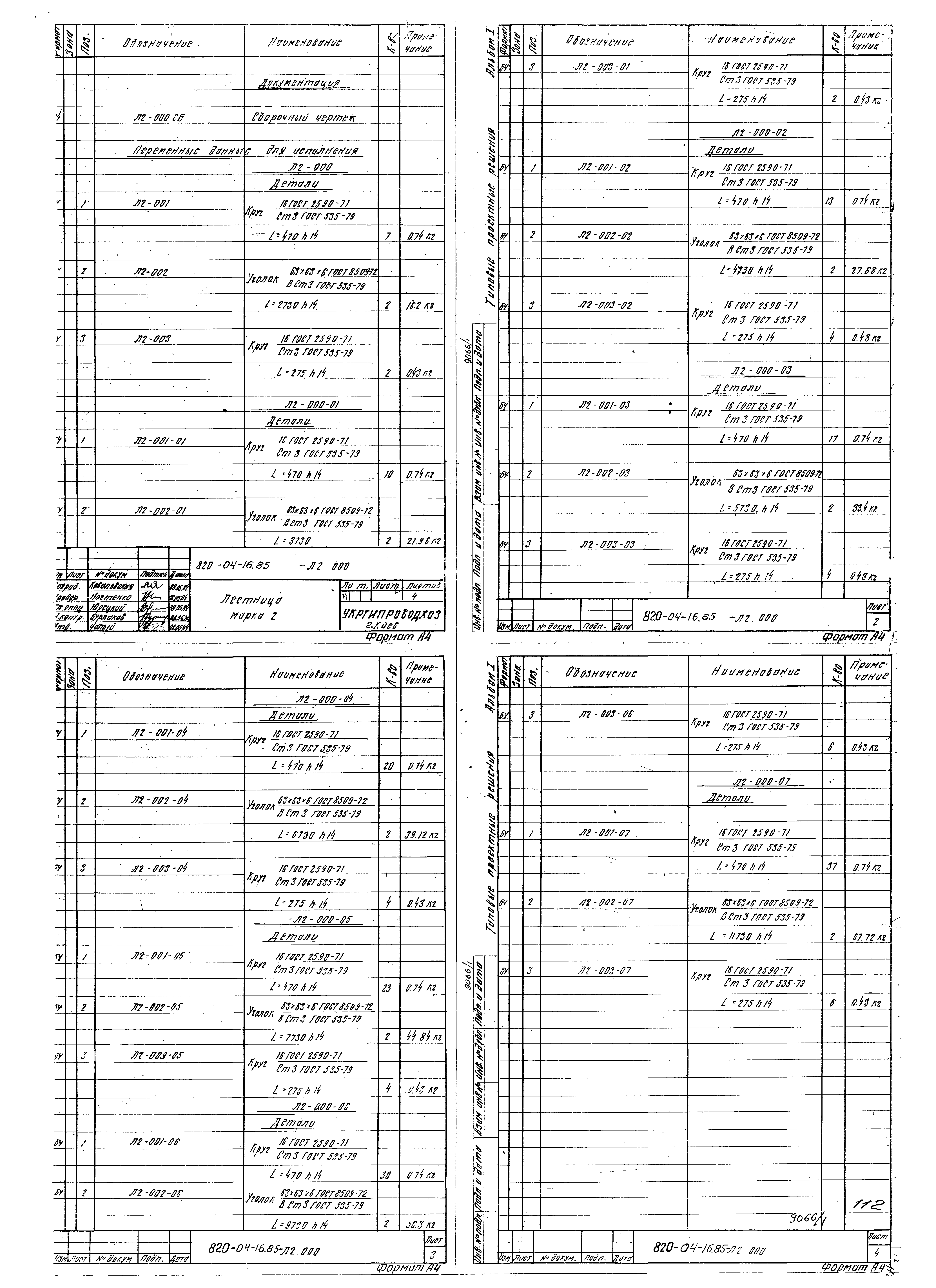 Типовые проектные решения 820-04-16.85