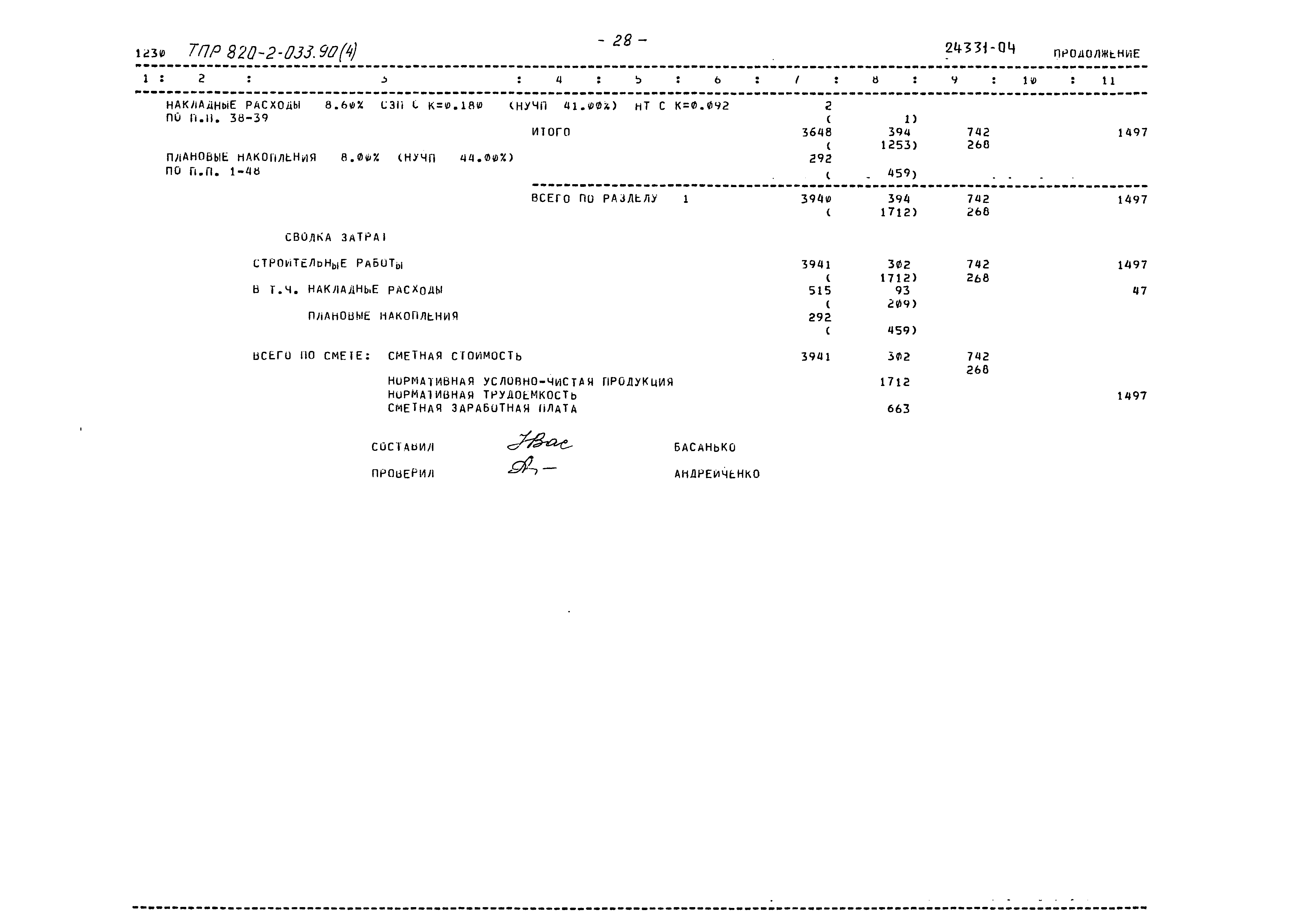 Типовые проектные решения 820-2-033.90