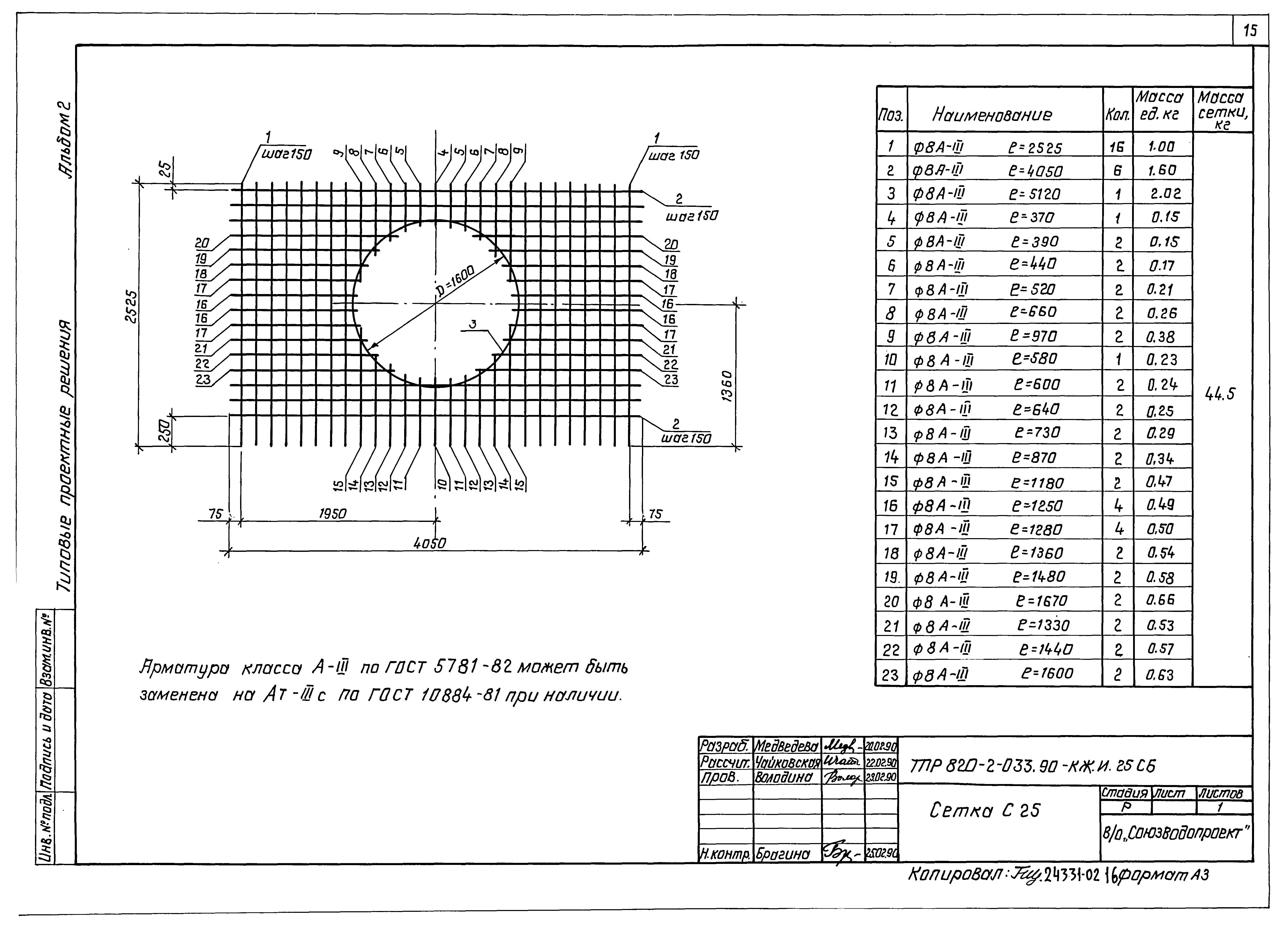 Типовые проектные решения 820-2-033.90