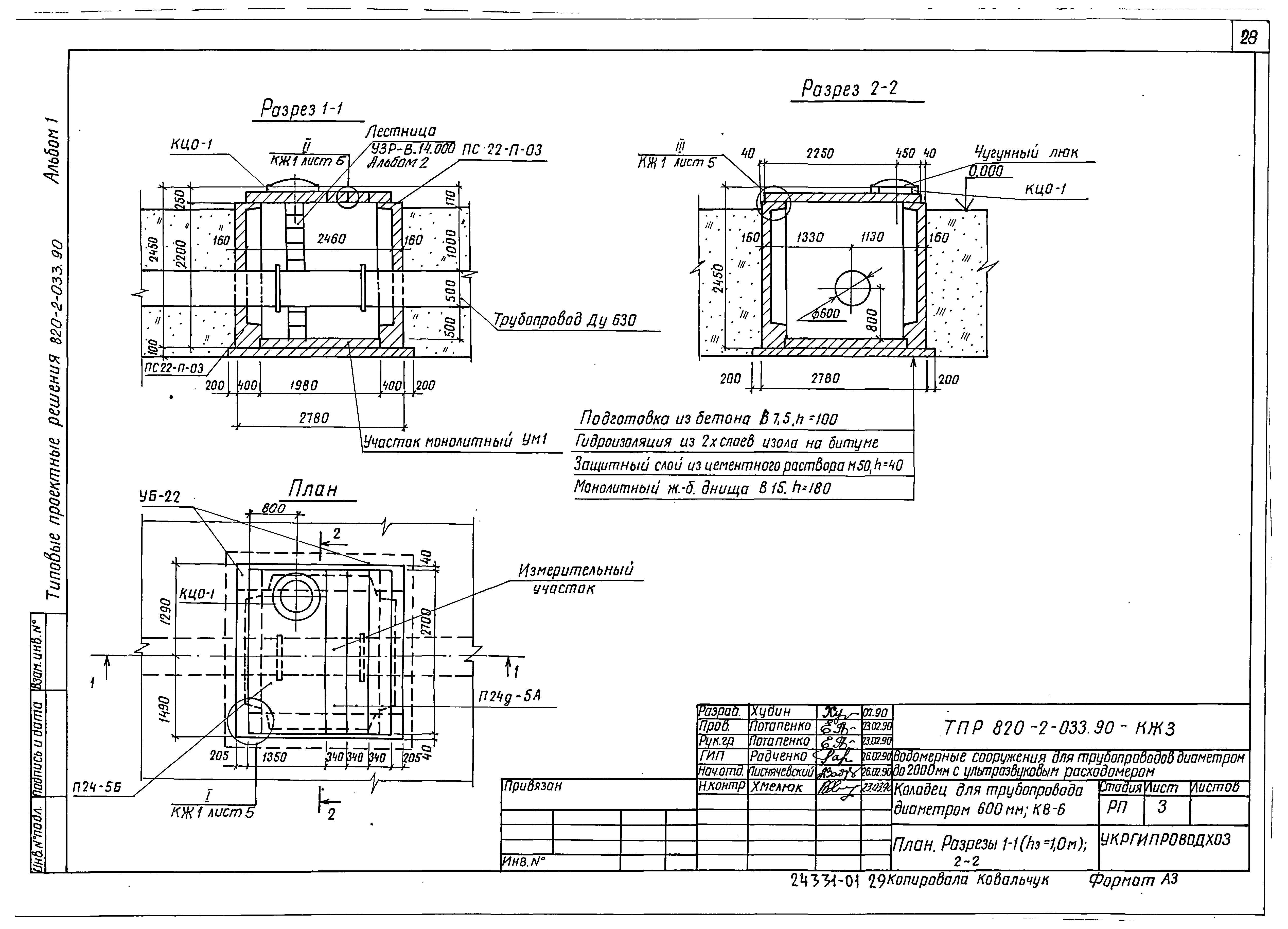 Типовые проектные решения 820-2-033.90