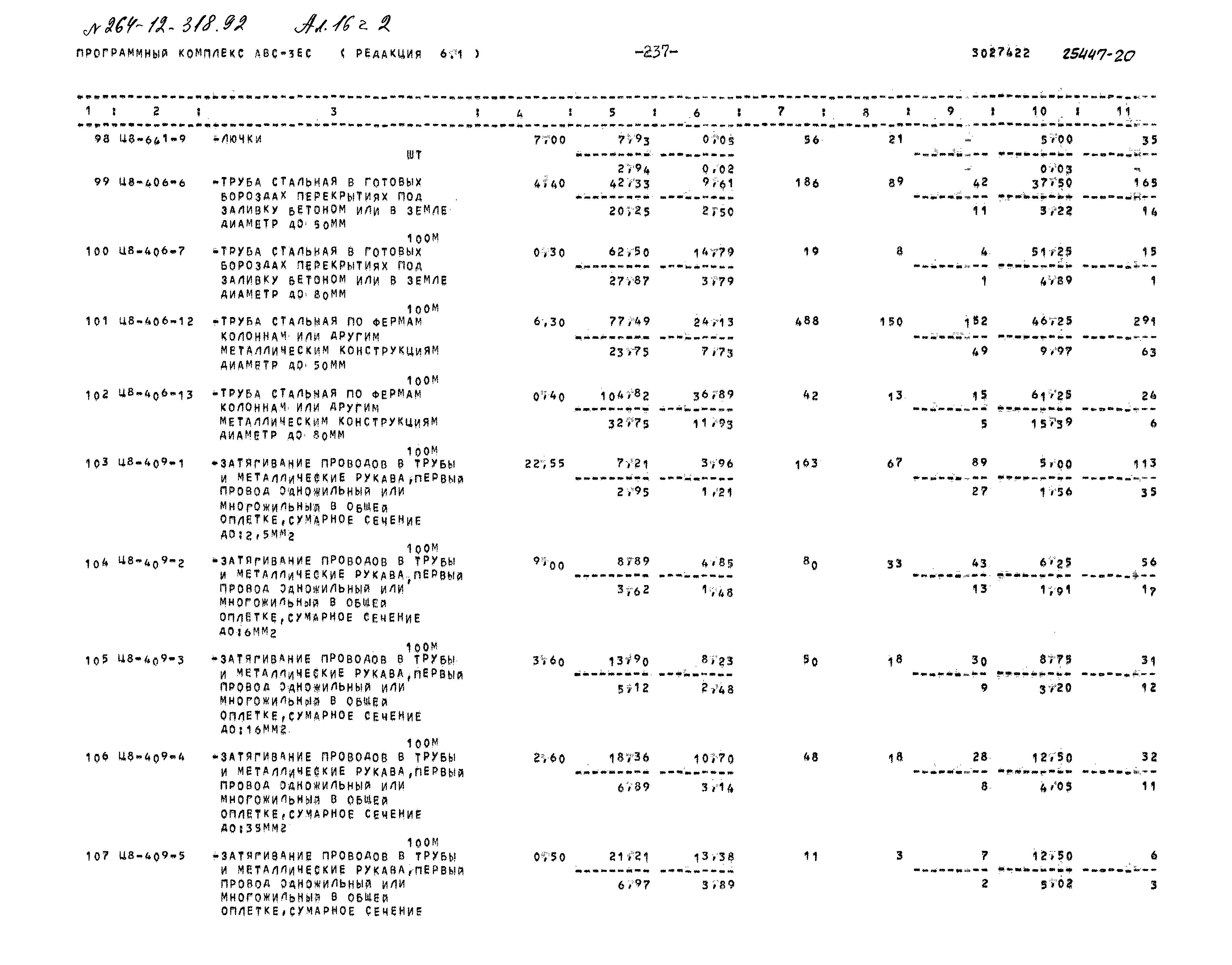 Типовой проект 264-12-318.92
