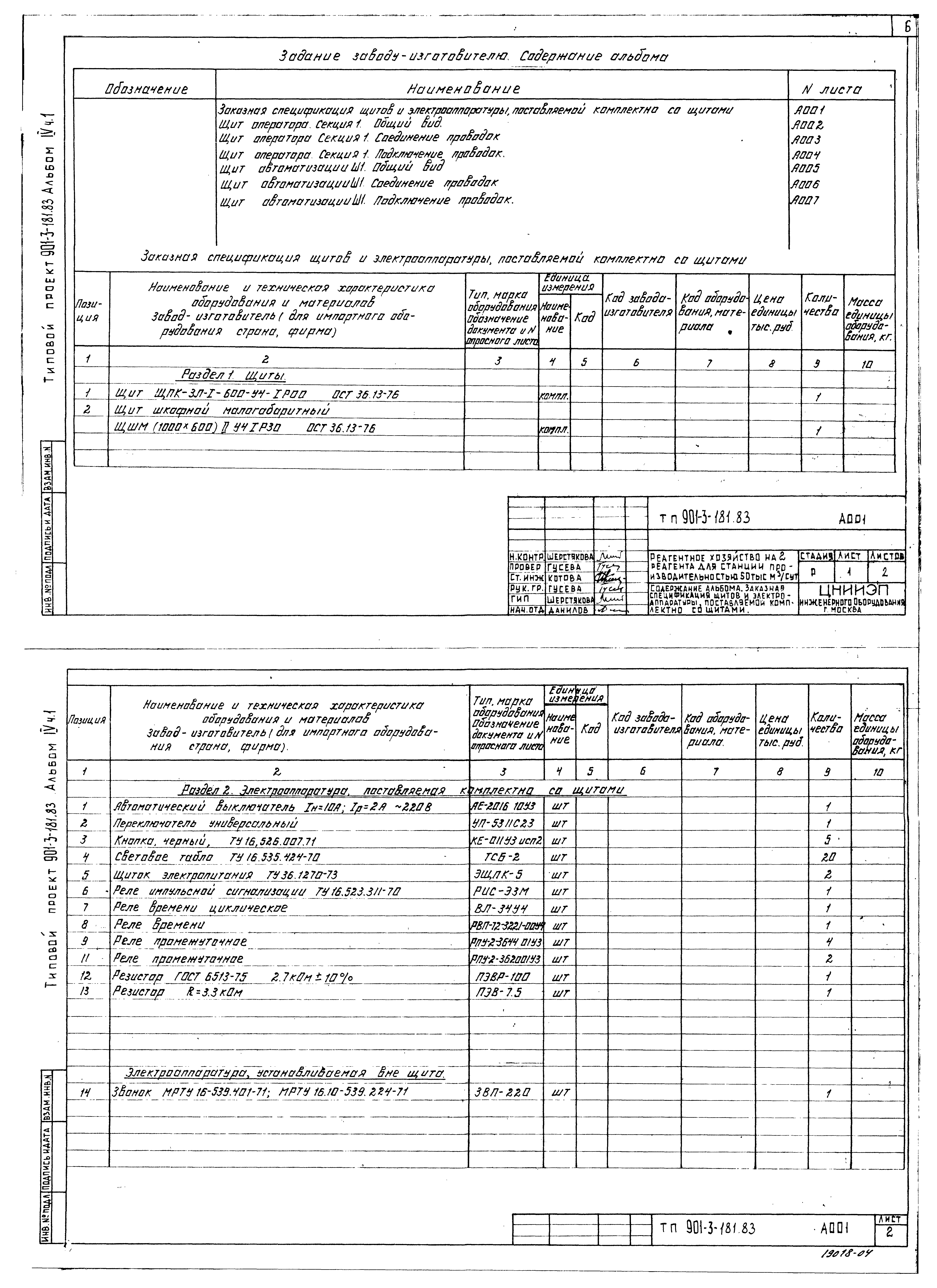 Типовой проект 901-3-181.83