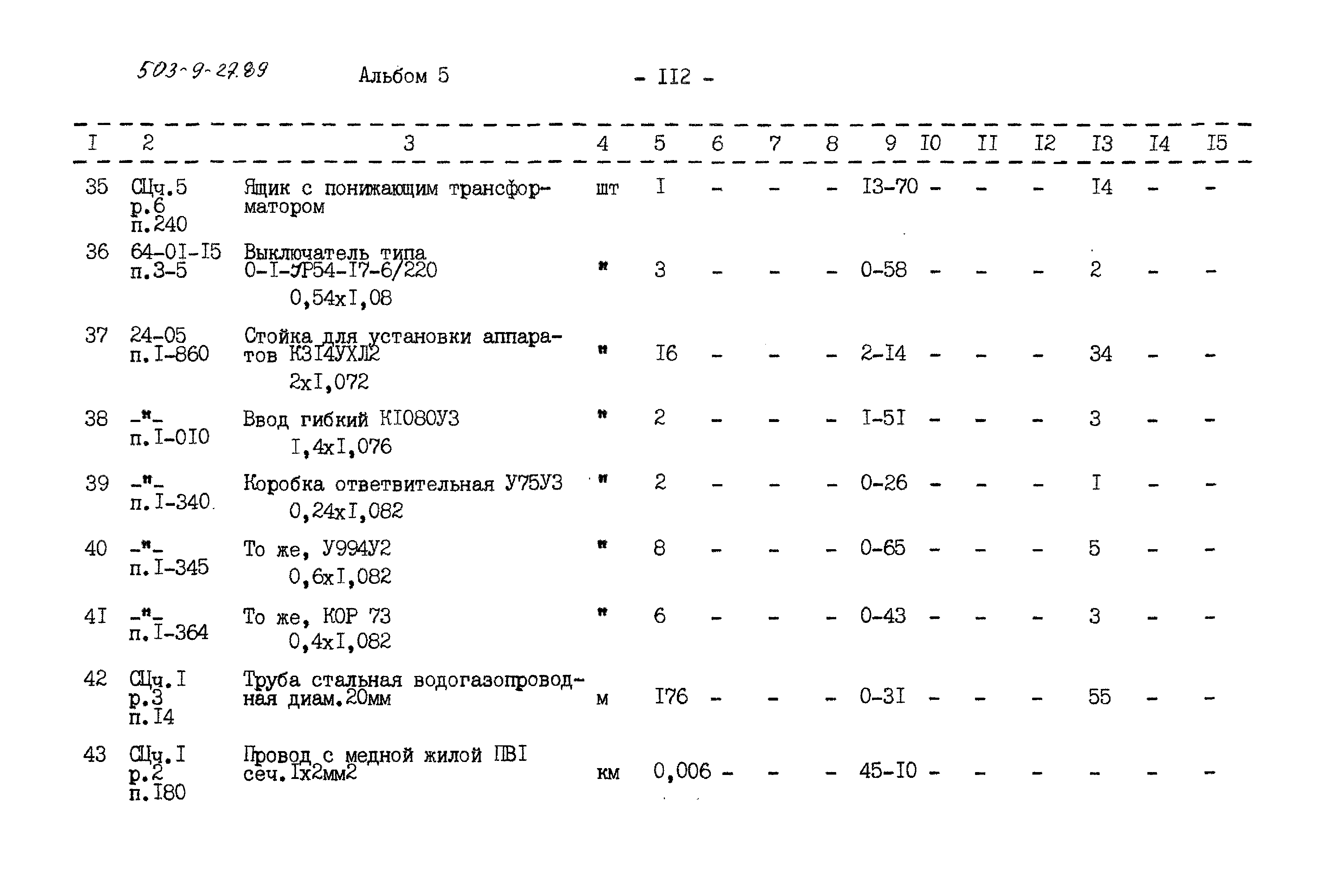 Типовой проект 503-9-27.89