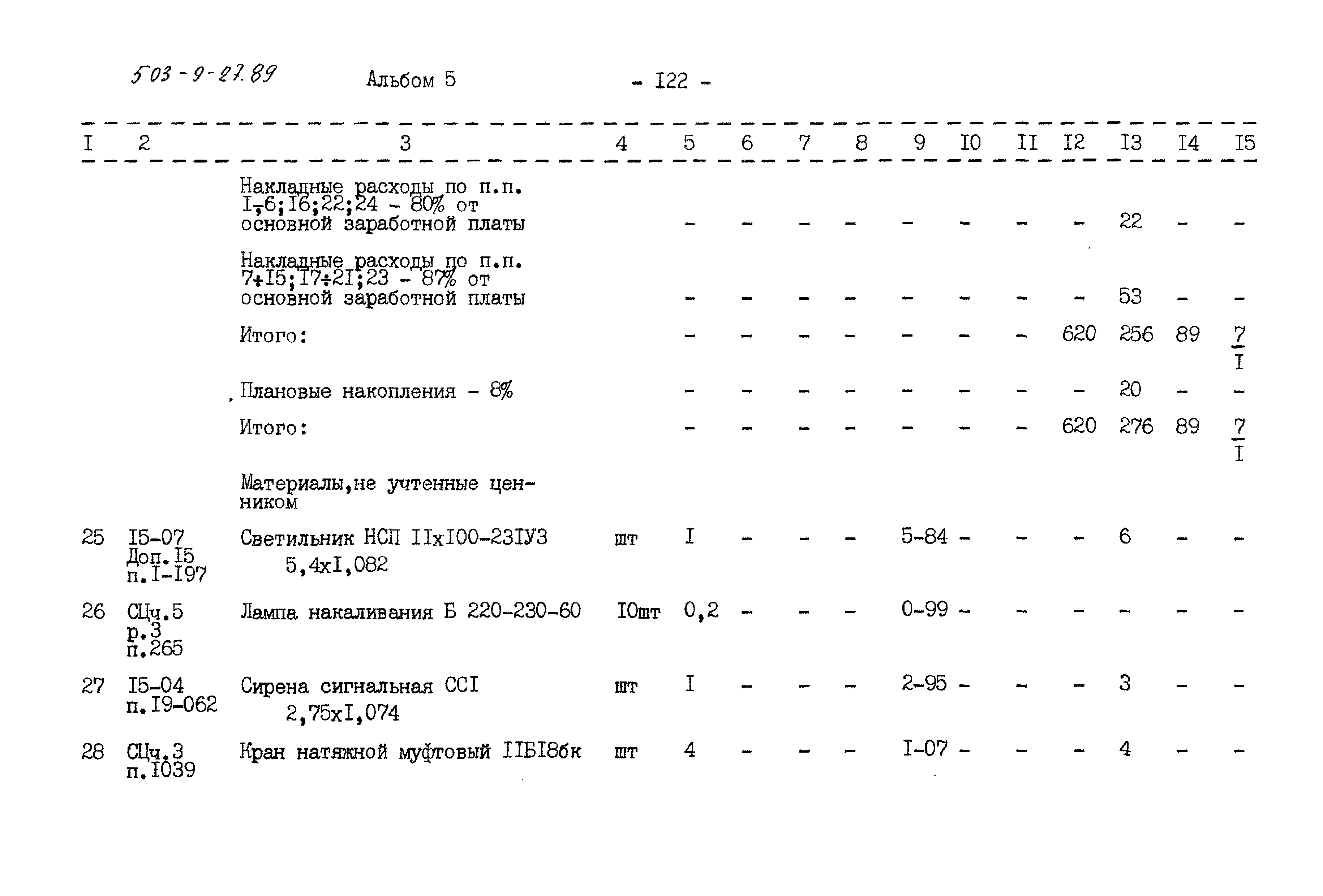 Типовой проект 503-9-27.89