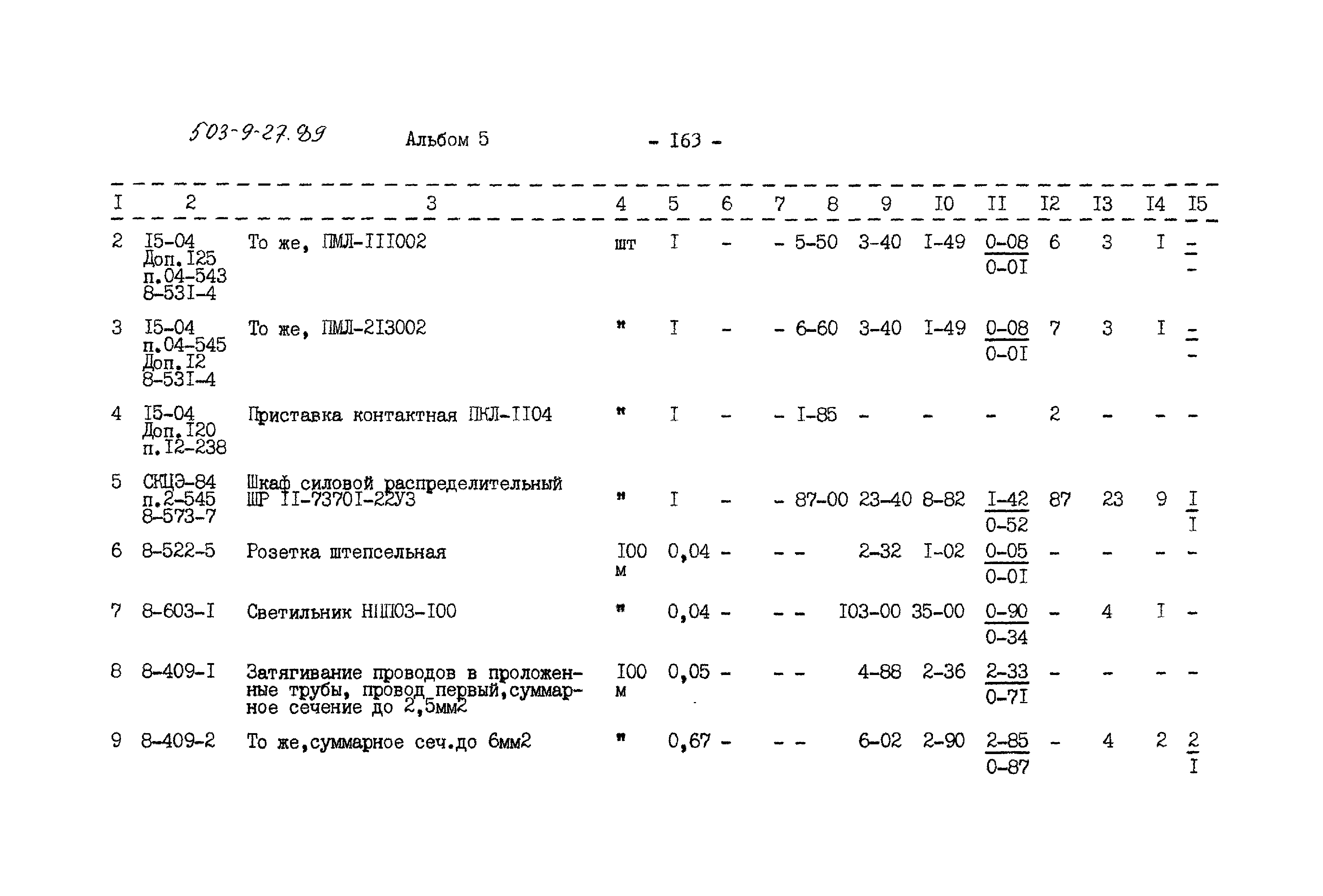 Типовой проект 503-9-27.89