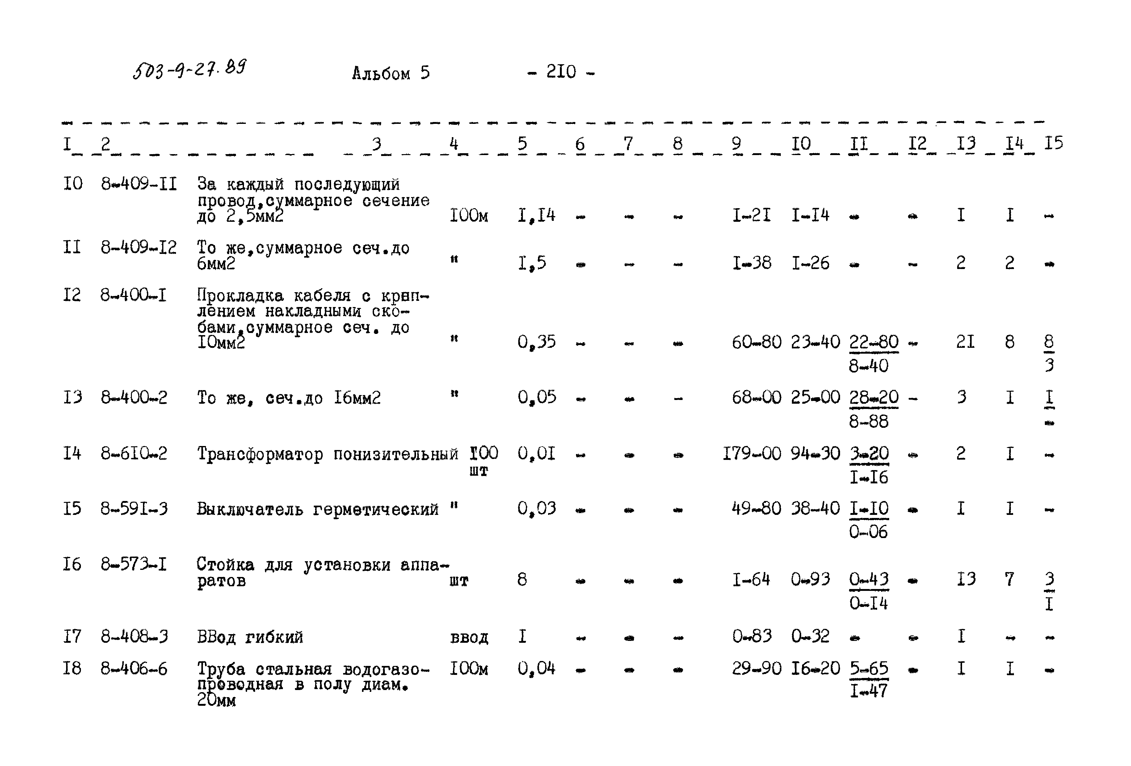 Типовой проект 503-9-27.89