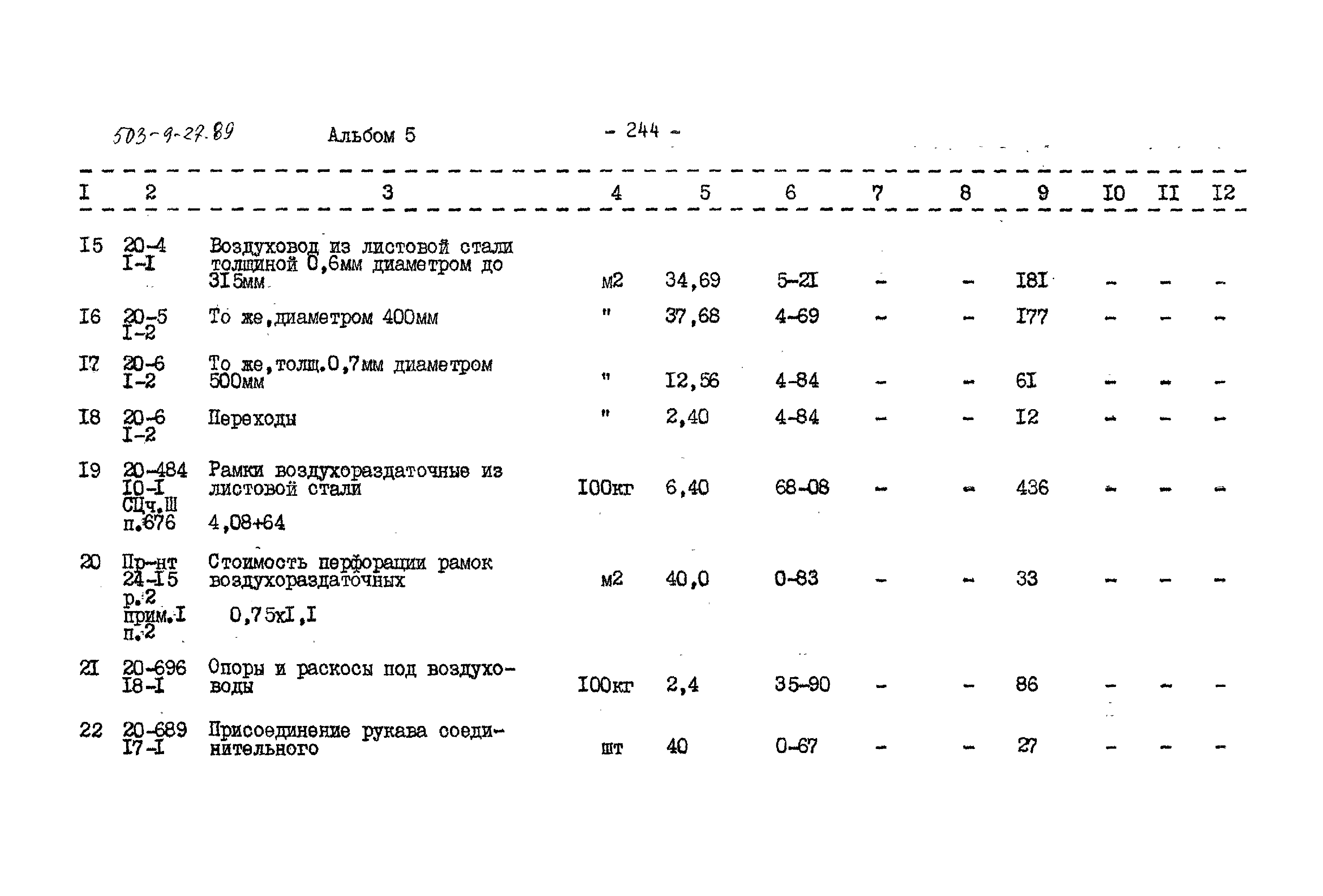 Типовой проект 503-9-27.89