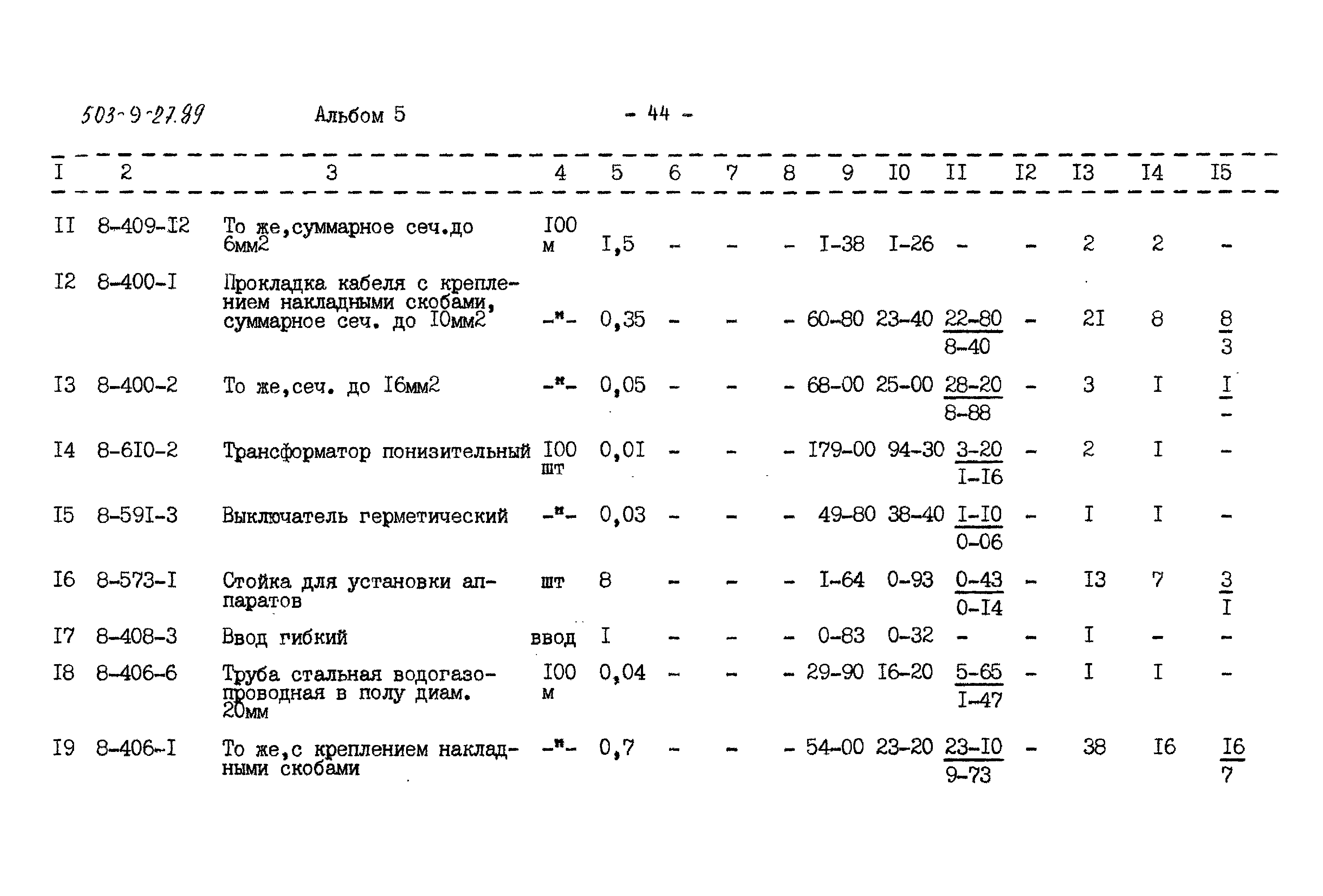 Типовой проект 503-9-27.89