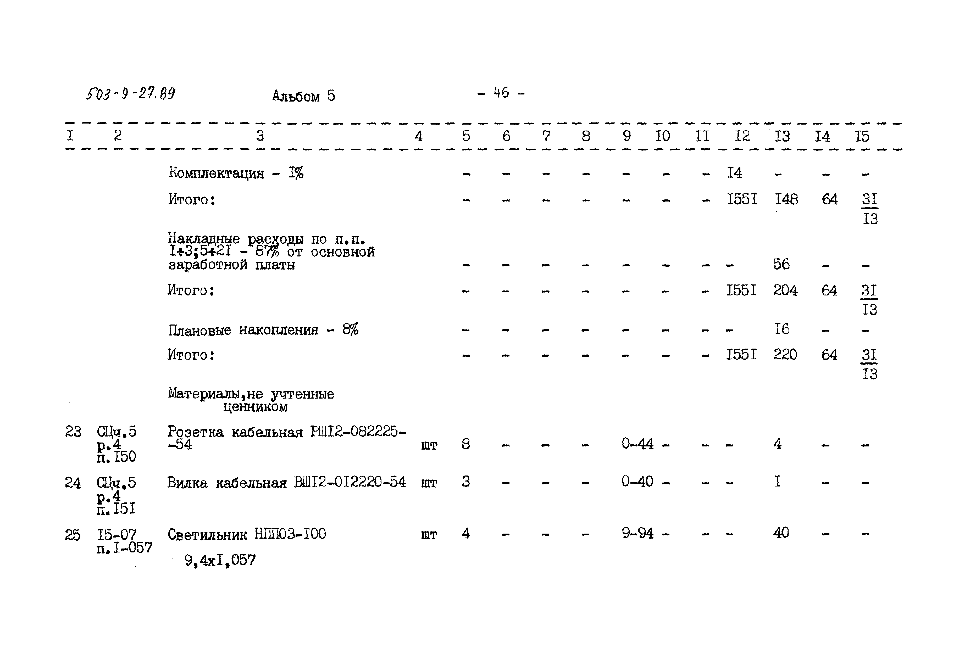 Типовой проект 503-9-27.89